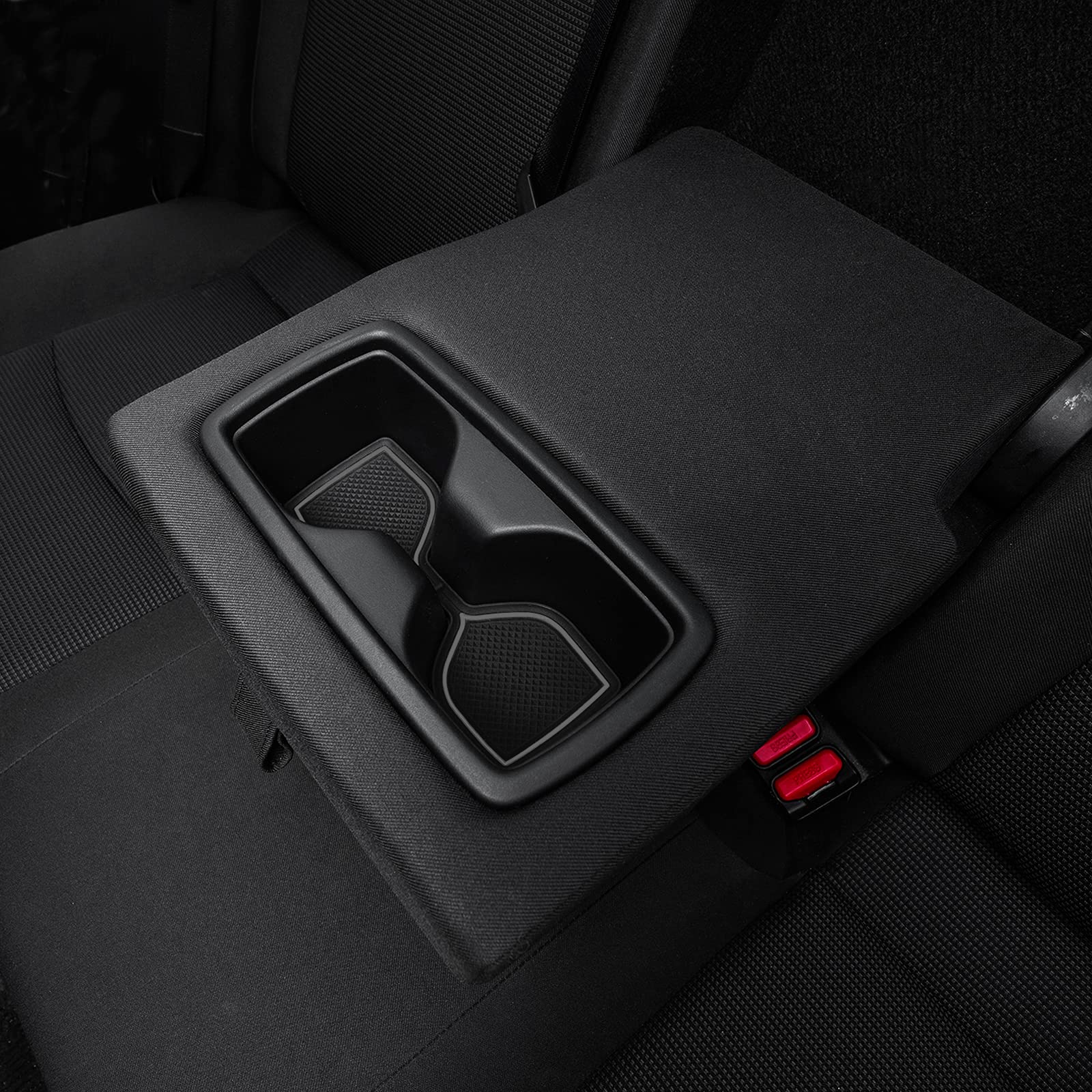 JDMCAR Cup Holder Inserts Kit for Toyota RAV4 2019-2023, Rubber, Gray Trim, 15 PC Set