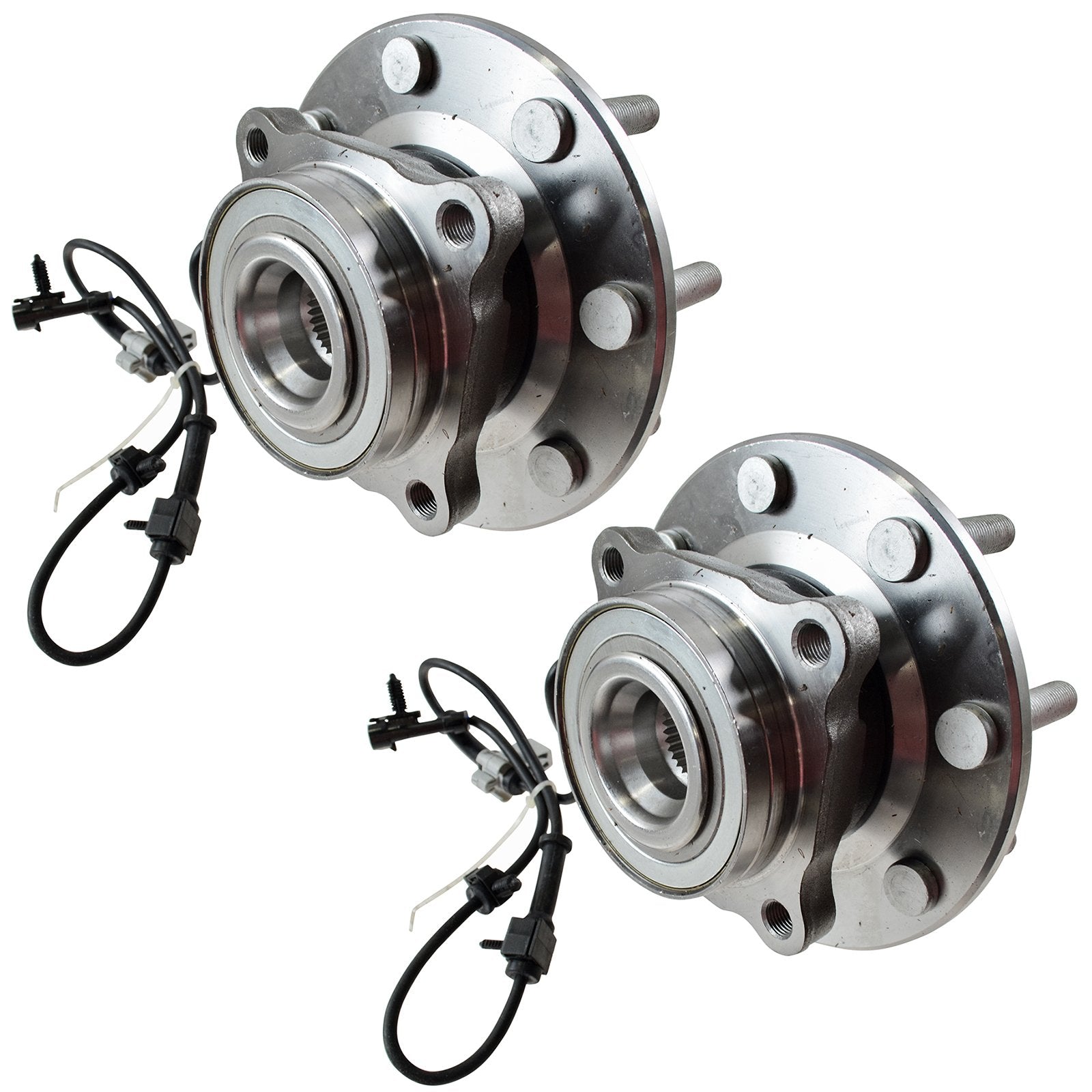 Trq Front Wheel Hub Bearings Assembly Set Compatible With 2001-2006 Chevrolet Silverado 3500 2007 Silverado 3500 Classic Gmc Sie