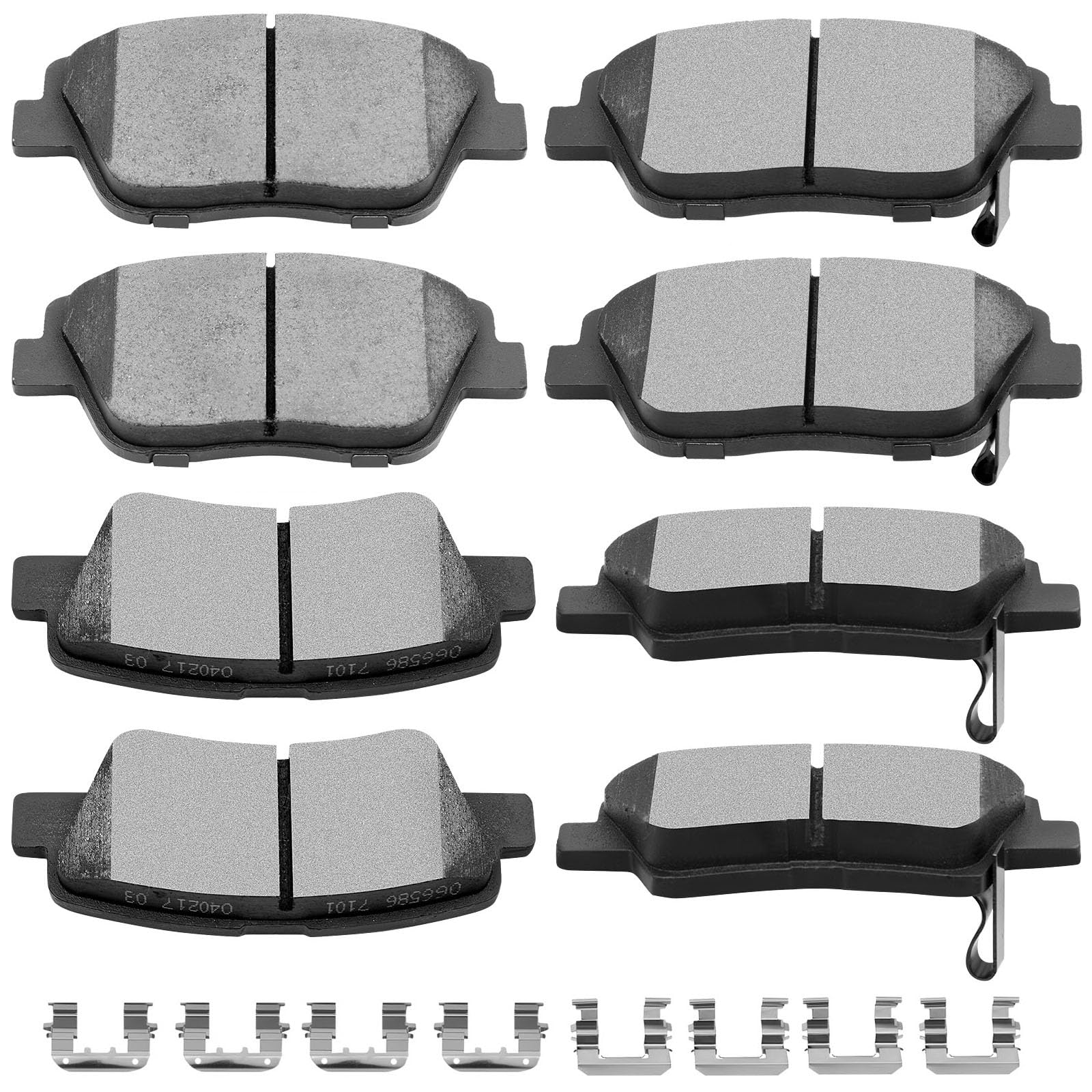 Ceramic Brake Pads Kits,SCITOO 8pcs Brakes Pads Set fit for 2011-2015 for Hyundai Sonata,2013-2016 for Kia Optima