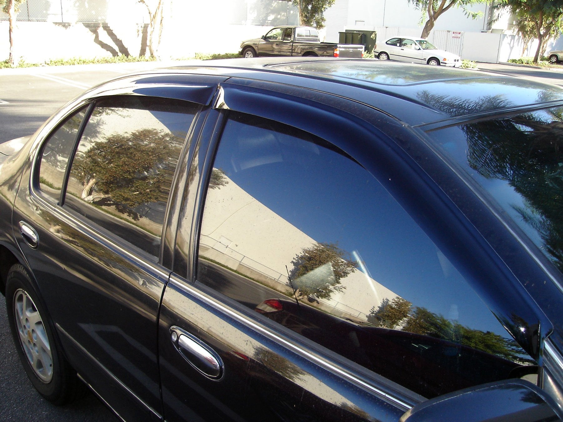 Tuningpros Outside Mount Window Vent Visors Rain Guards Compatible With Dodge Durango 2004-2009 | Side Window Wind Deflectors Ra