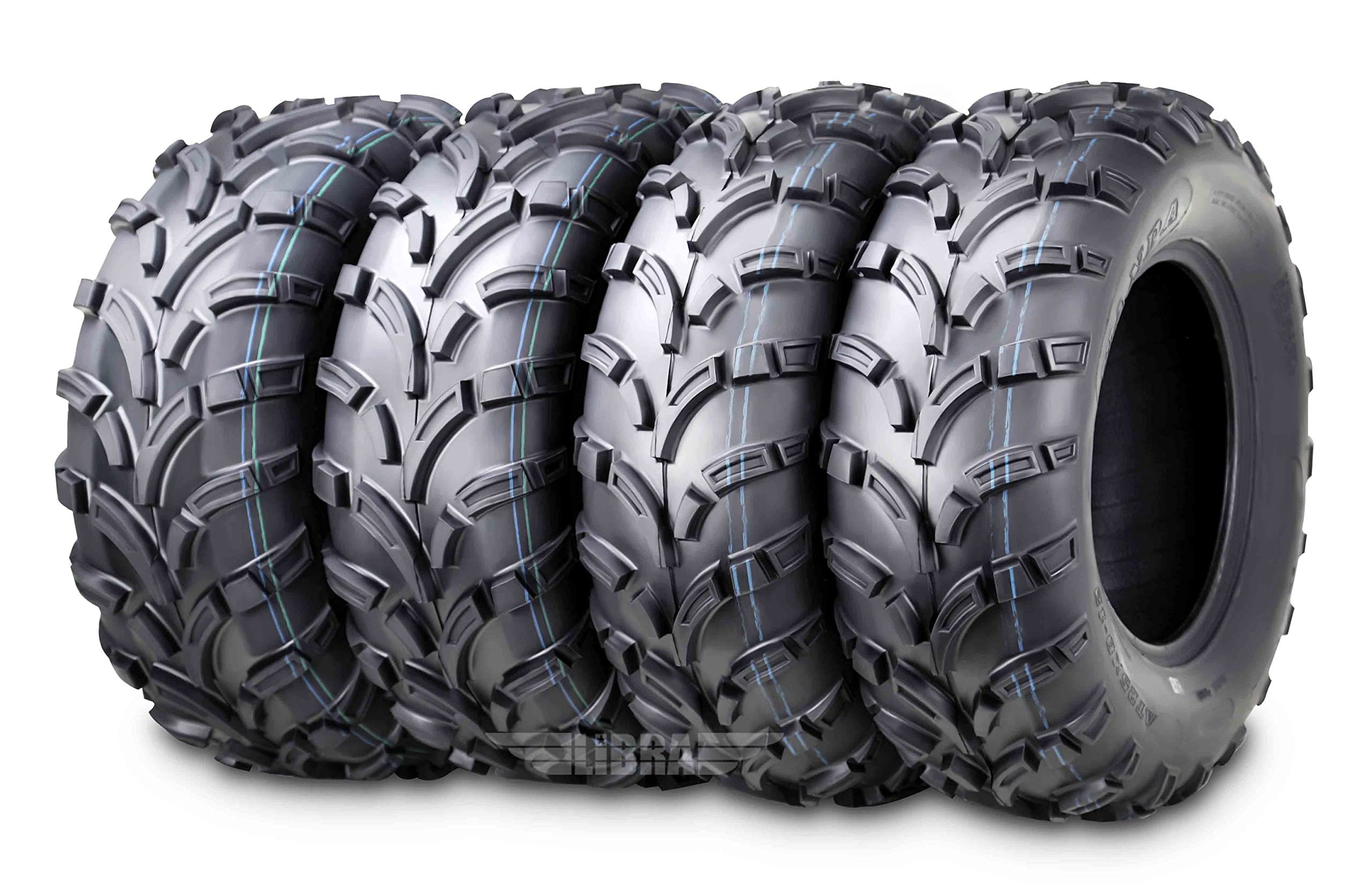 Wanda Set 4 Atv/Utv Tires 26X8-14 Front & 26X10-14 Rear /6Pr P373-10205/10206