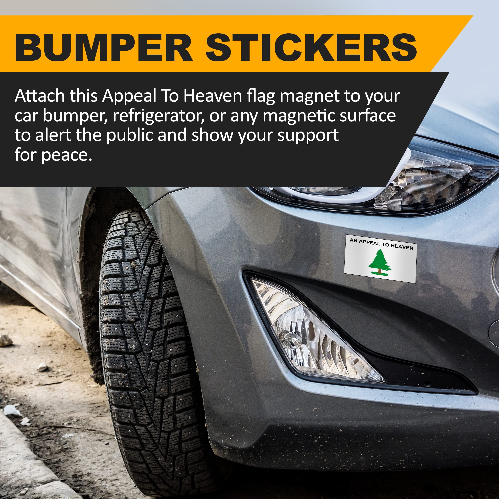 an Appeal to Heaven American Flag Car Magnetic Stickers - Bumper Sticker - Car Stickers & Decal Sticker Magnet - American Made D