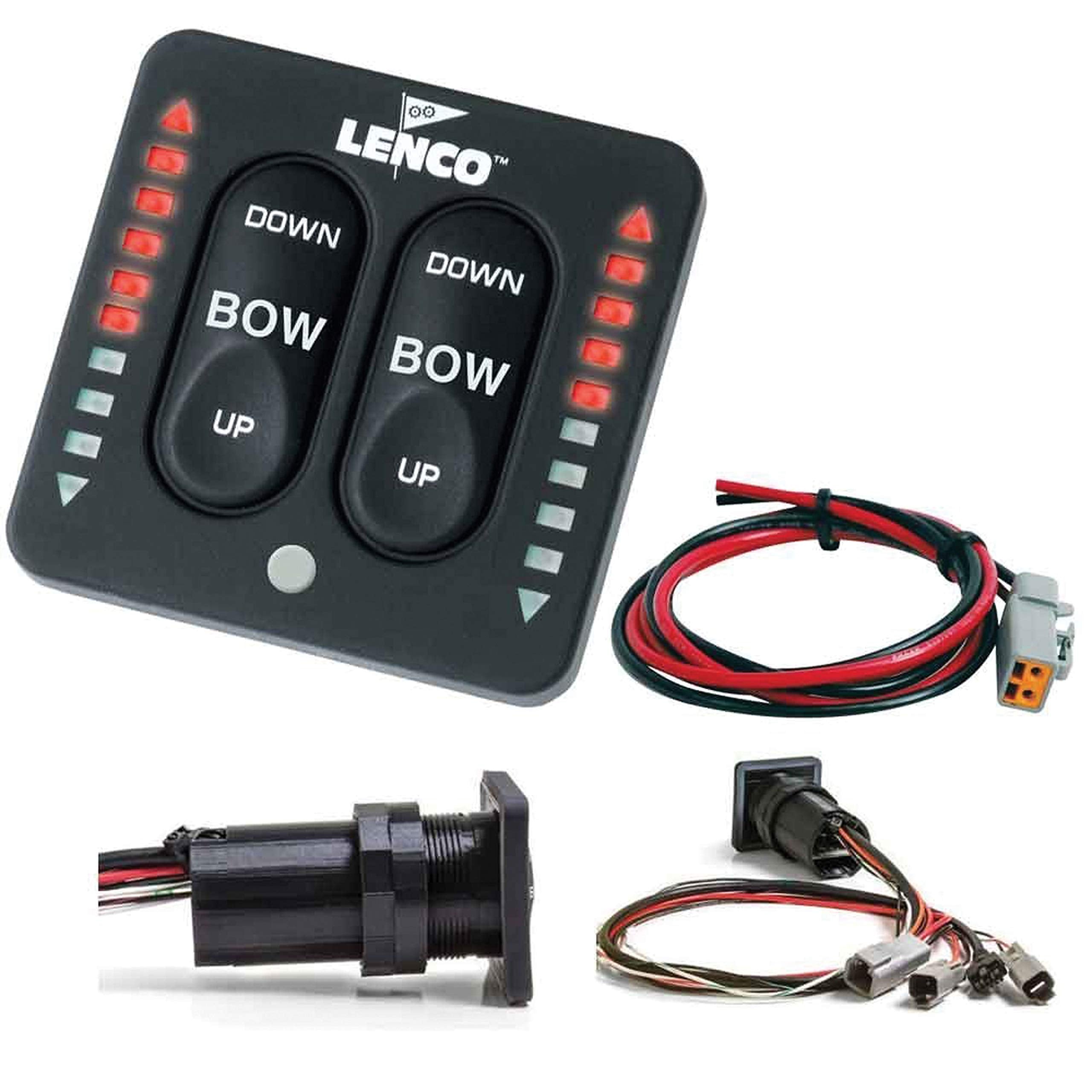 LENCO MARINE LED Indicator Tactile Switch Kit for Single Actuator Systems - Model 15170-001, Plastic, No Size, Color #13230