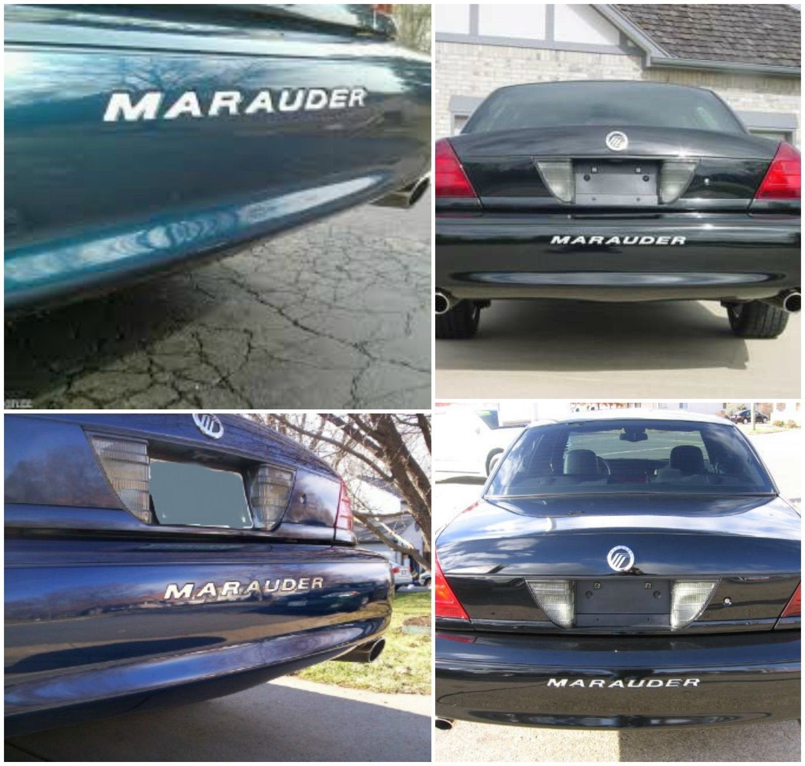 Bdtrims Bumper Raised Letters Compatible With 2000-2004 Marauder Models (Chrome)