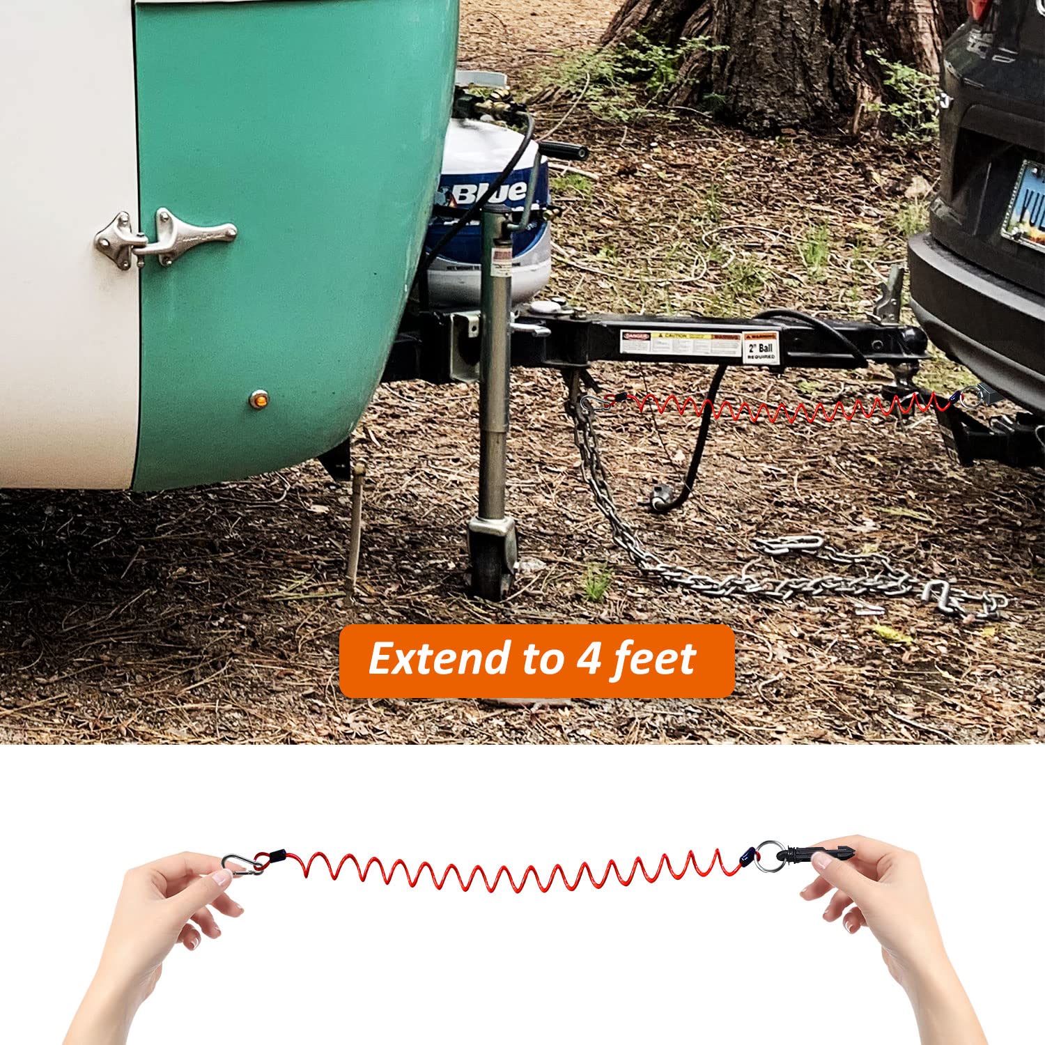 Bestune Trailer Breakaway Cable Replacement - 4 Ft Brake Away Cable With Pin For Breakaway Trailer Systems