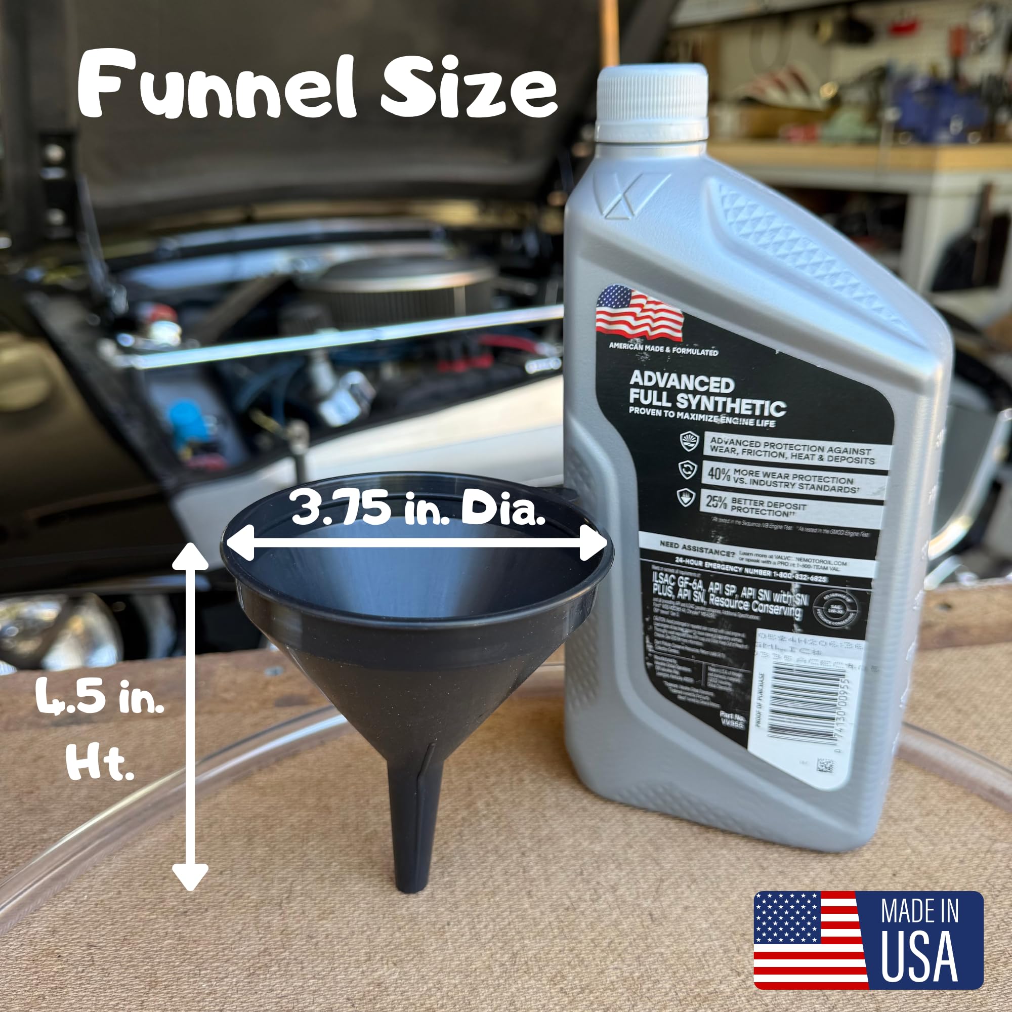 Transmission Funnel with 4 Foot Clear Tubing - Made in USA - Perfect for Hard to Reach Places, No More Mess