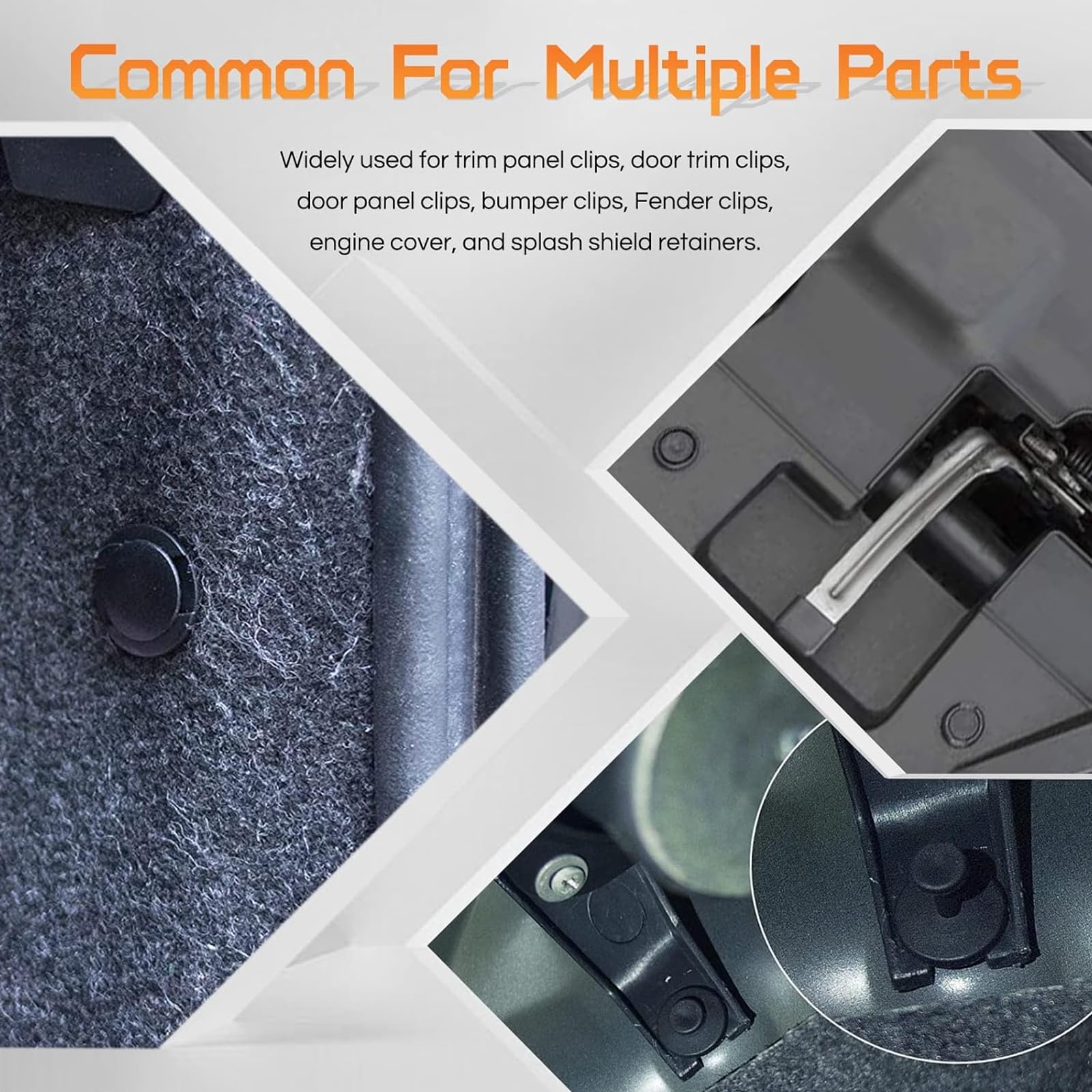 Otuayauto 160Pcs Fender Liner Push-Type Retainer Clip Fastener Door Trim Panel Clips Compatible With Kia Hyundai Models Replace