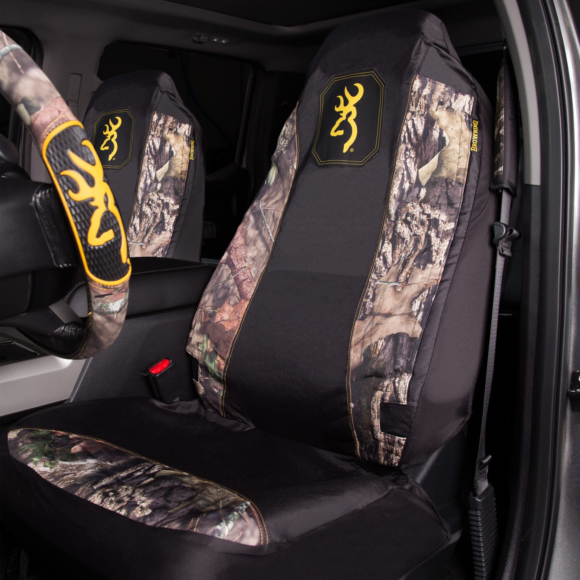 Browning Universal Front and Bench Seat Covers, Water Resistant, 2-Pack, Mossy Oak Break-Up Country, Model C000130990199