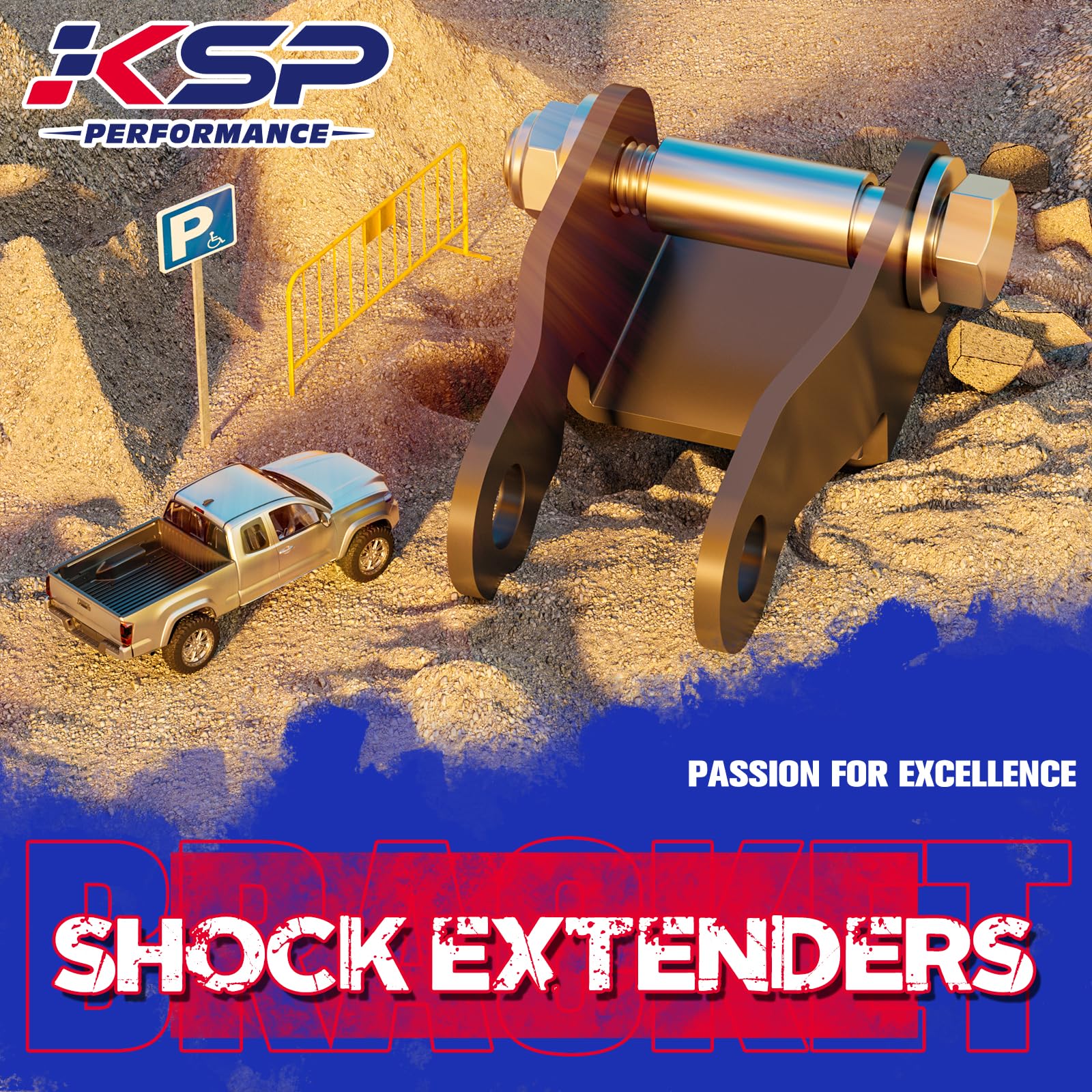Ksp 4''-6'' Shock Extenders Fit Silverado Sierra 1500, Shock Extension Kit For 1999-2006 Chevy Silverado Gmc Sierra 1500 All Cab