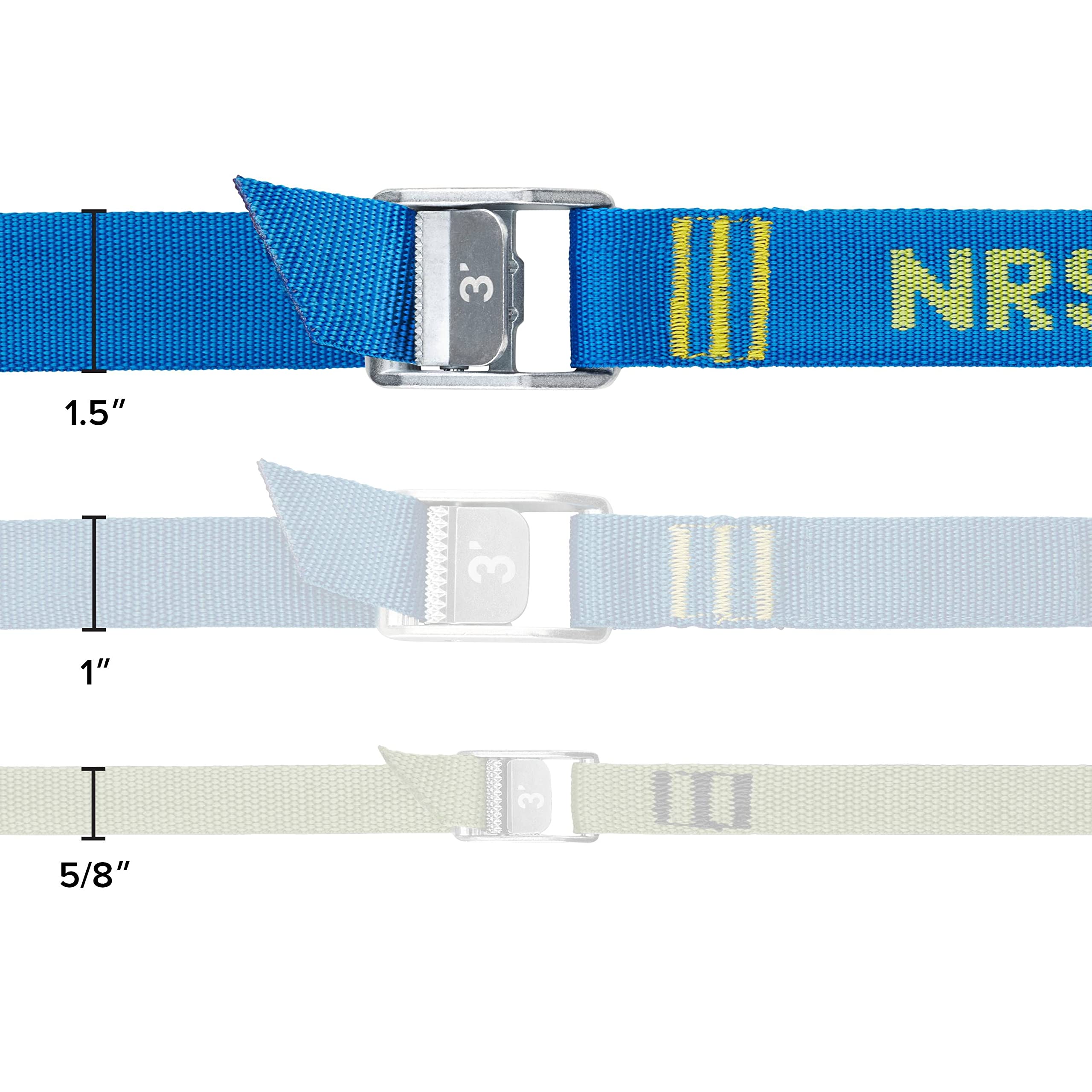 Nrs 1.5'' Heavy Duty Tie Down Strap 2 Pack - Iconic Blue 12Ft - Cargo Roof Rack Strap For Vehicle, Trailer, Outdoor