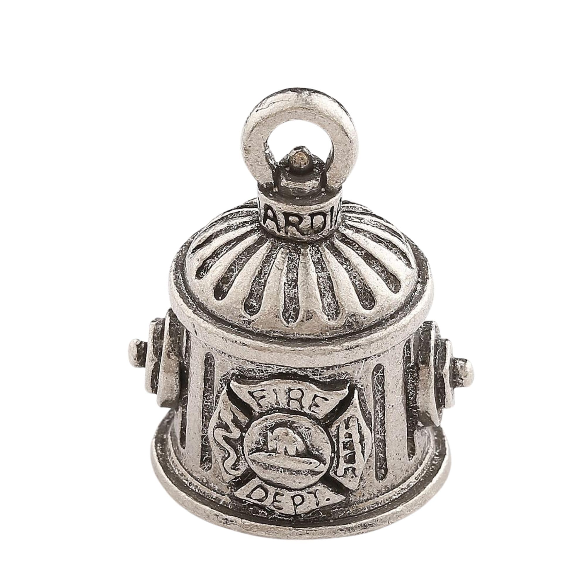 Guardian Bell Fire Good Luck Bell W/Keyring & Black Velvet Gift Bag | Motorcycle Bell | Lead-Free Pewter | Good Luck Gift To Fri