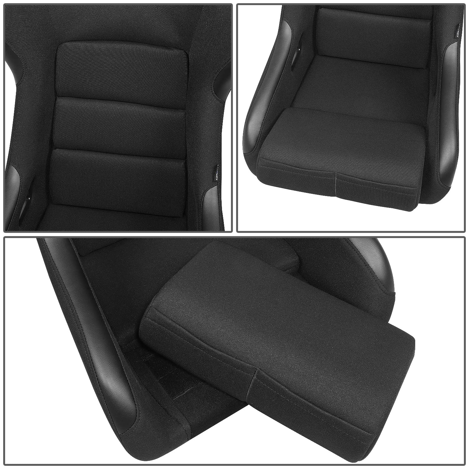 NRG Innovations FRP-301 Race Style Bolster/Lumbar Bucket Seat (Large)