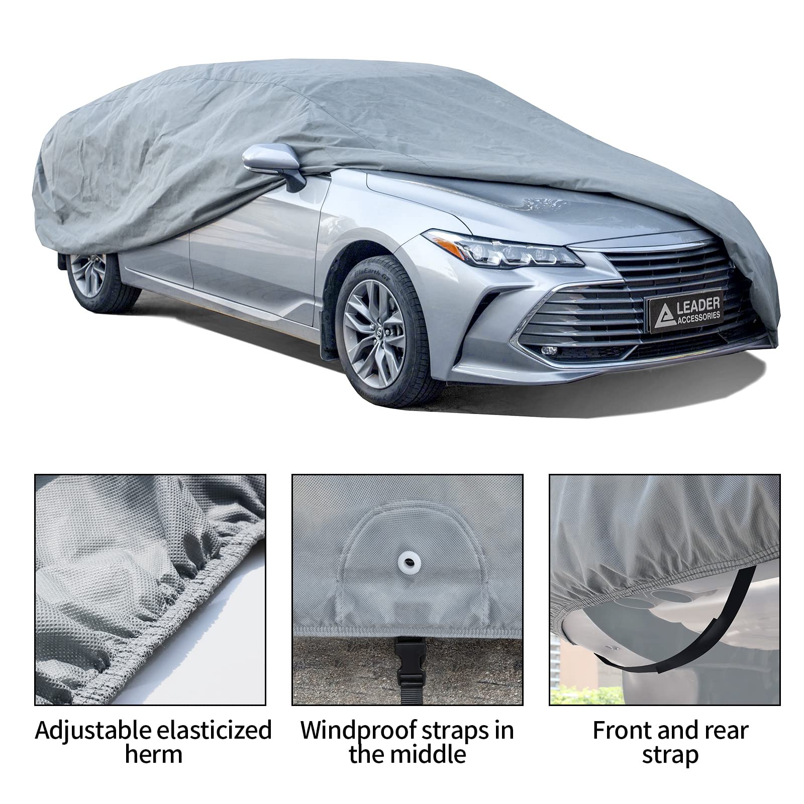 Leader Accessories Suv Car Covers For Automobiles All-Weather Limited Waterproof, Breathable Full-Exterior Covers For Indoor And Outdoor Use, Fits 207-230