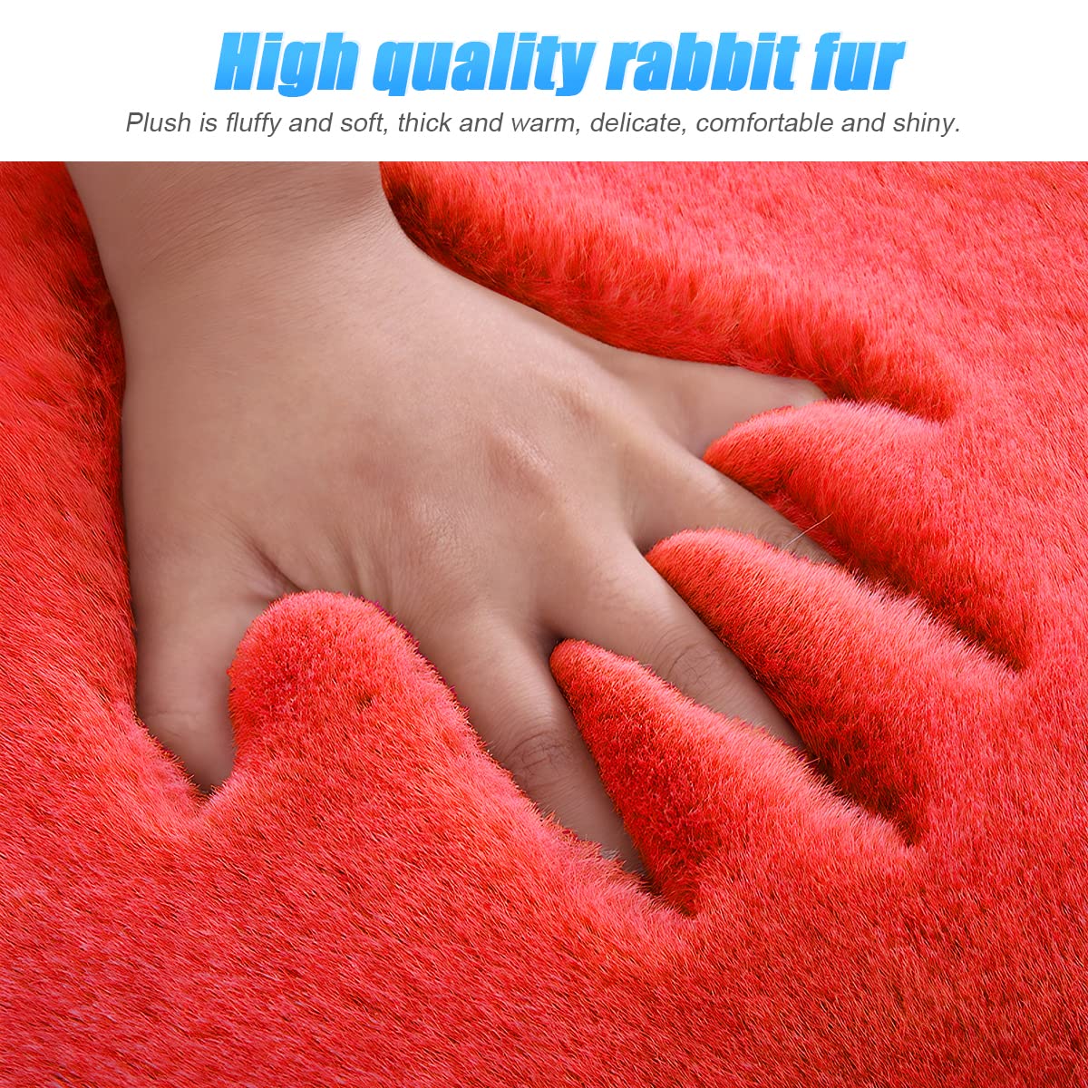 Aukepo Fluffy Car Armrest Cover, Universal Car Center Console Pad, Car Armrest Seat Box Cover Decor Accessories For Women Men, Armrest Seat Box Cover Protector For Most Vehicle, Suv, Truck, Car (Red)