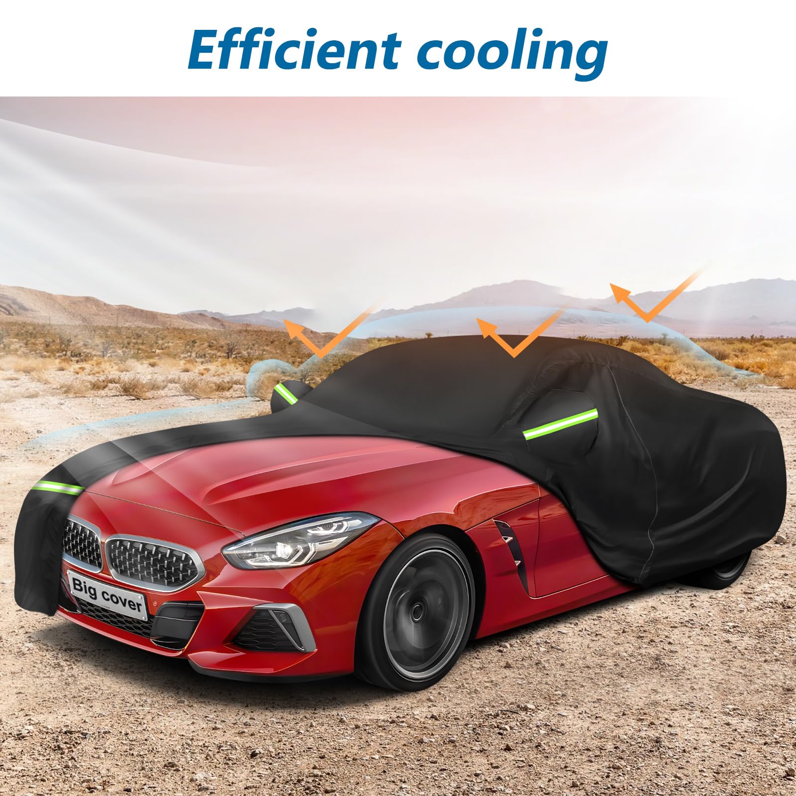 BIGACOVER Car Cover for BMW Z4 E85 E86 E89 G29 M40i, Waterproof 420D Oxford, Outdoor, Black, Heavy Duty, All Weather