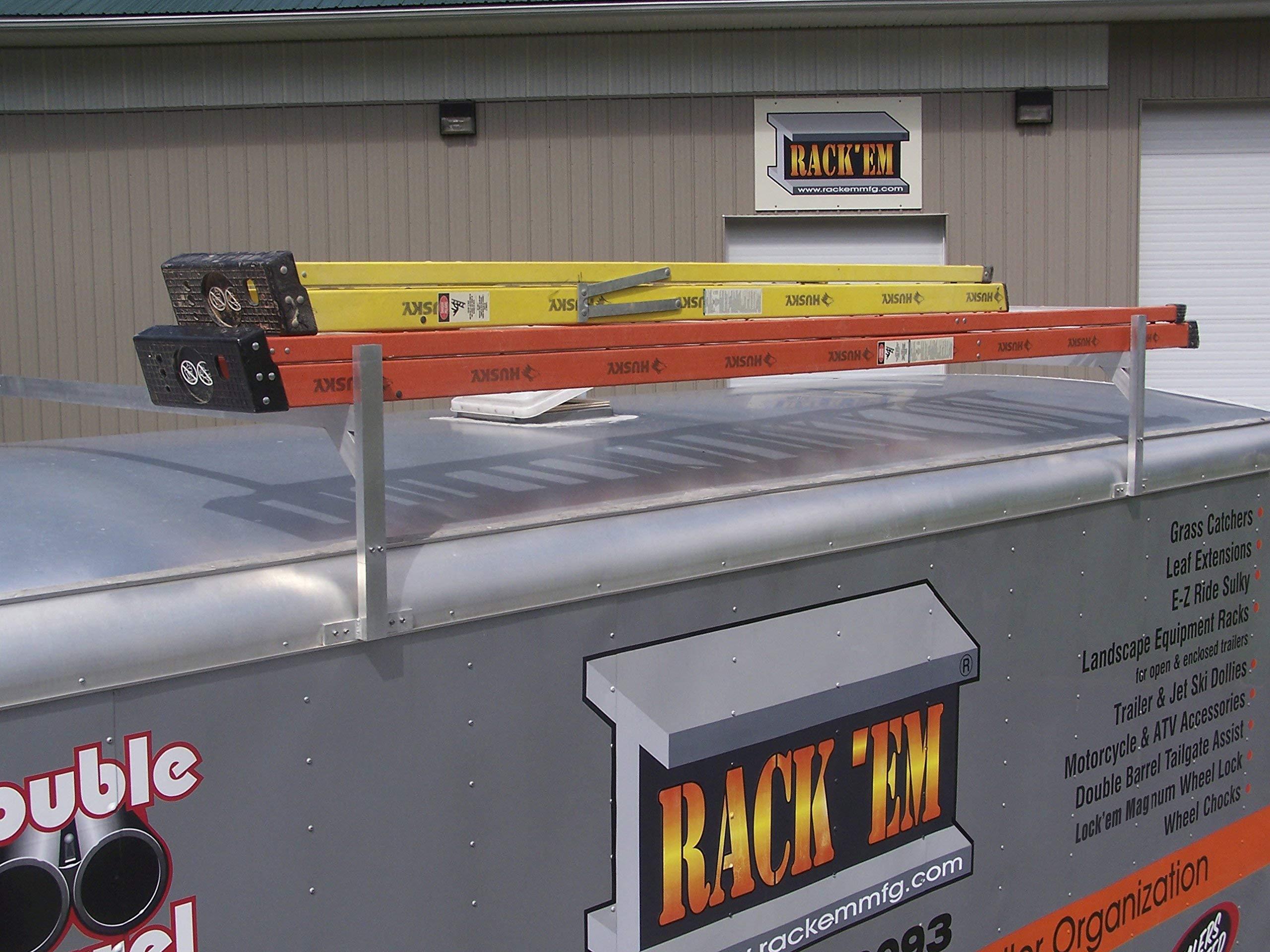 Fitz-All Adjustable Aluminum Trailer Ladder Rack (Ra-28) For Enclosed Trailers By Rack 'Em