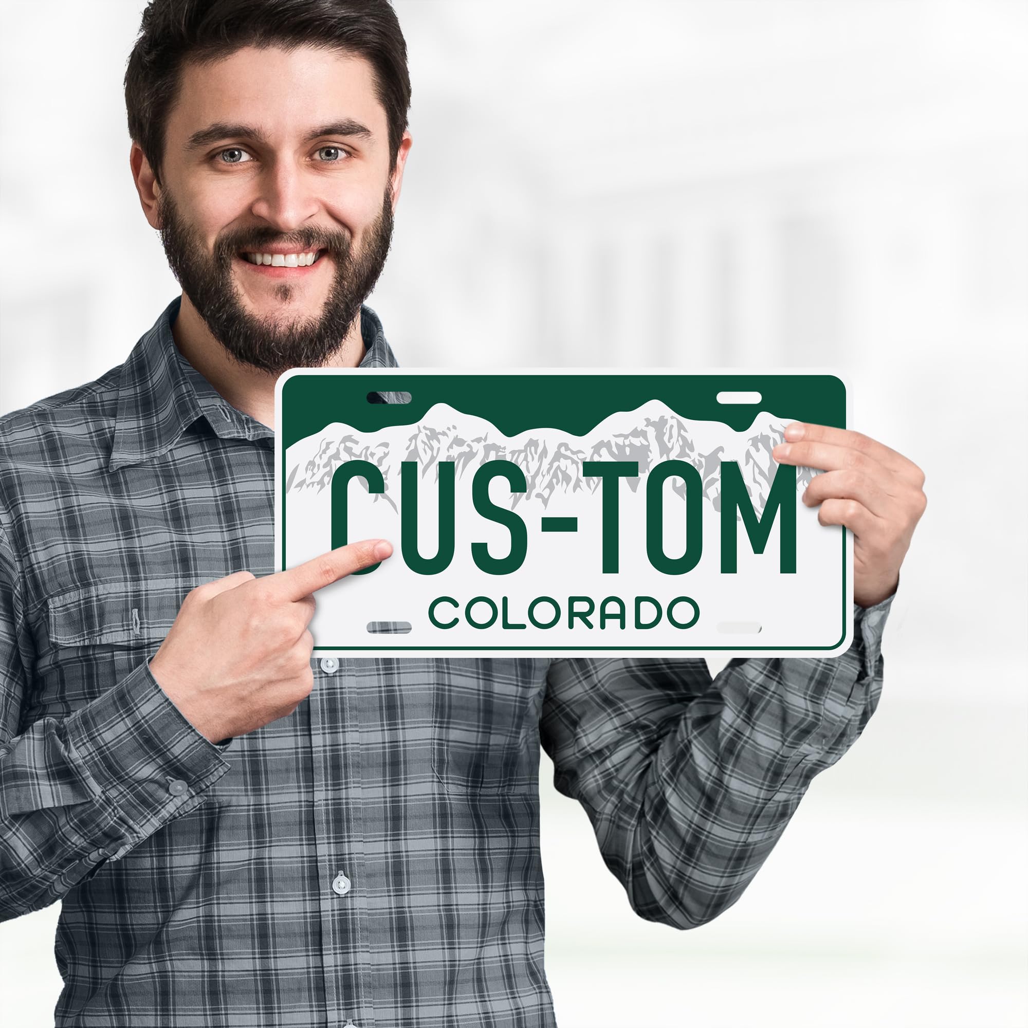 Custom Colorado License Plate, Personalized License Plates For Car, 6X12 Inch, Rust-Free Fade Resistant Aluminum, Usa Made By My