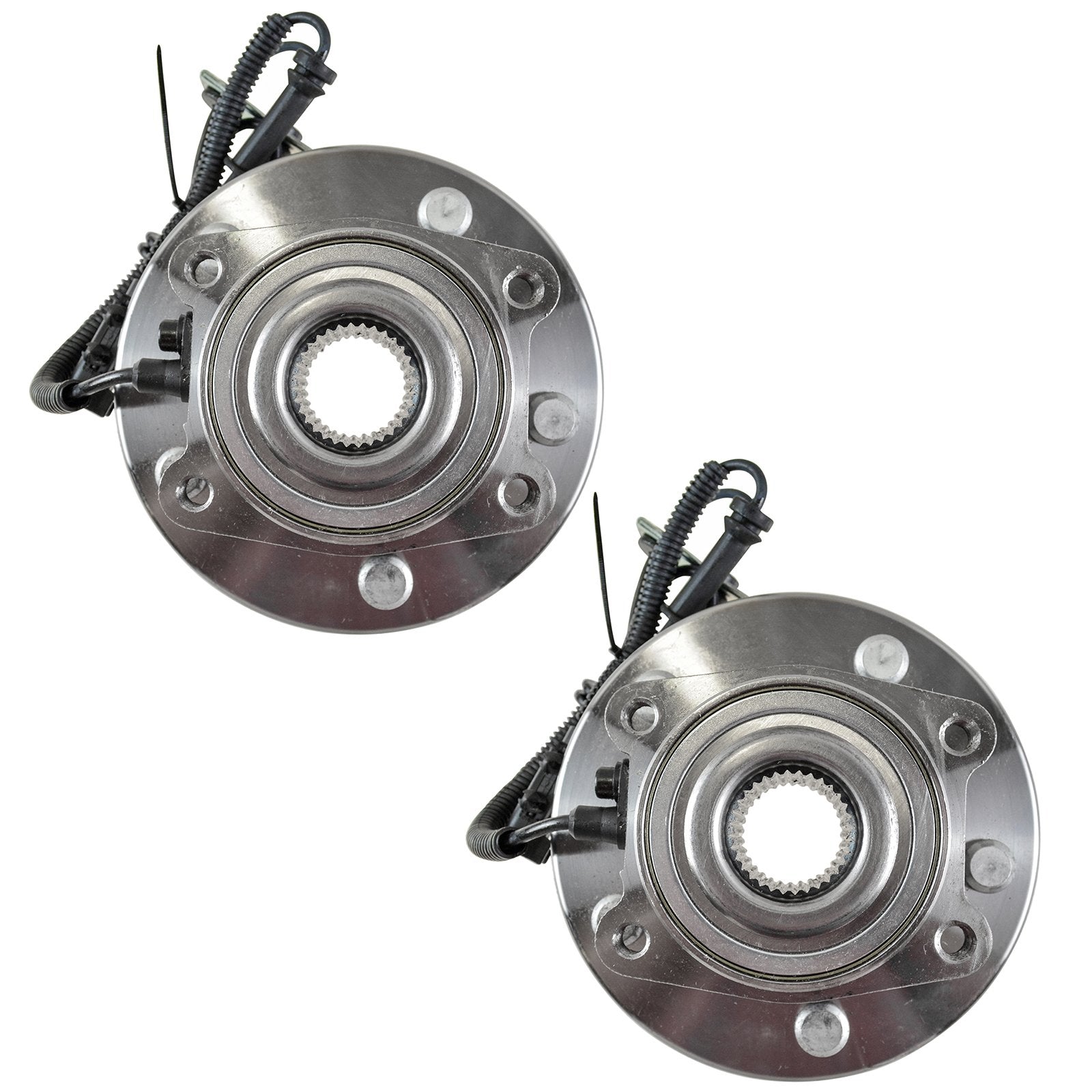 Trq Front Wheel Hub Bearings Assembly Set Driver & Passenger Side Compatible With 2008-2016 Chrysler Town & Country 2008-2020 Do