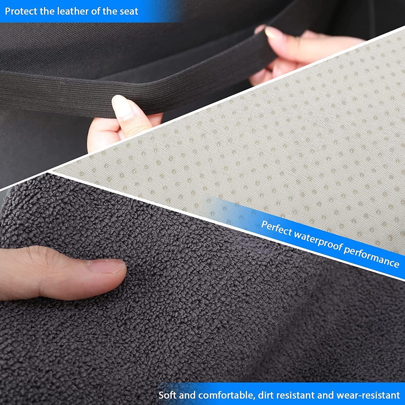 Deckaly Waterproof Sweating Car Seat Cover For Post Gym Workout, Running, Swimming, Beach And Hiking, Universal Fit Non-Slip Buc