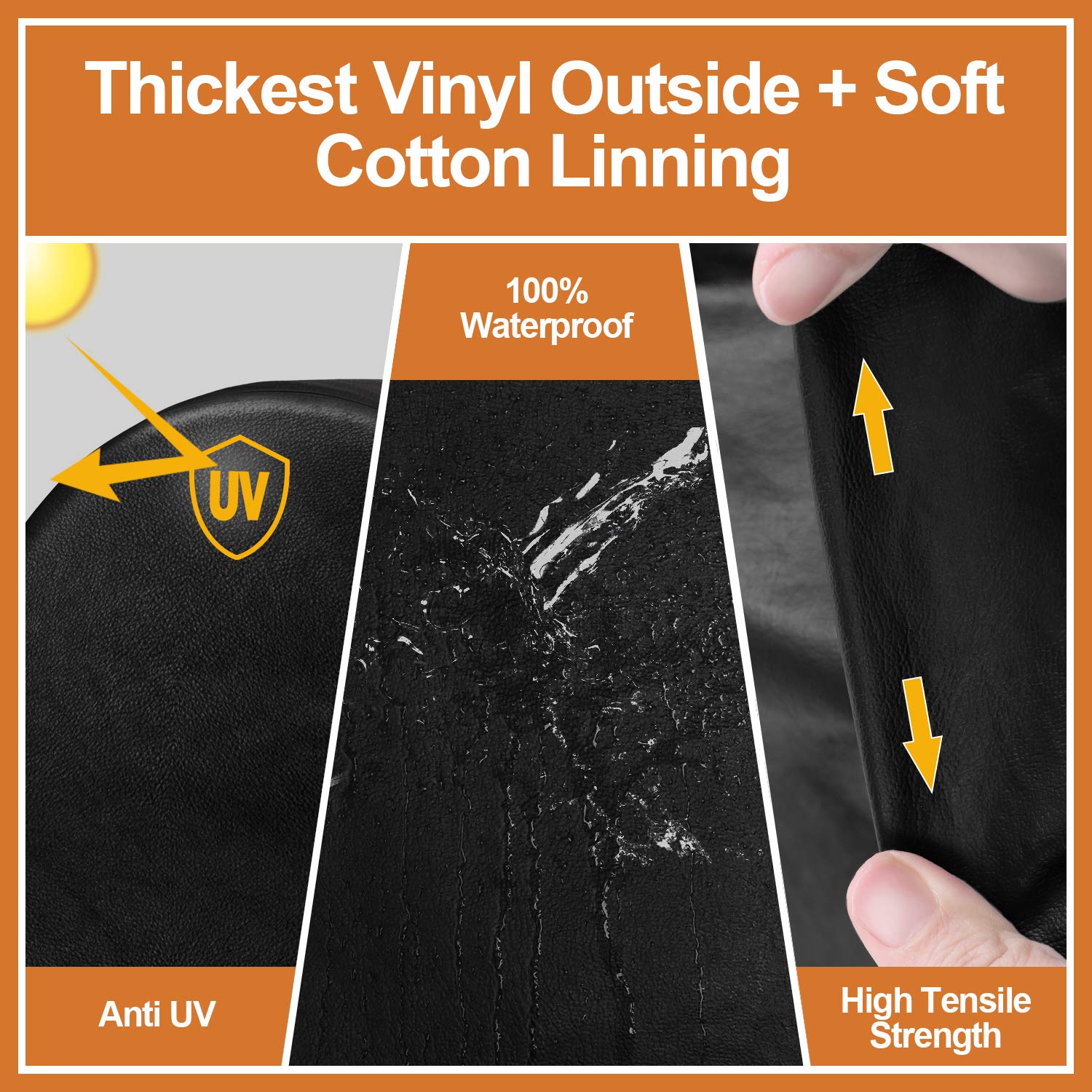 Leader Accessories 4-Pack Tire Covers - Heavy Duty Wheel Protectors For Truck, Suv, Jeep, Camper, Trailer, Rv - Waterproof 600D