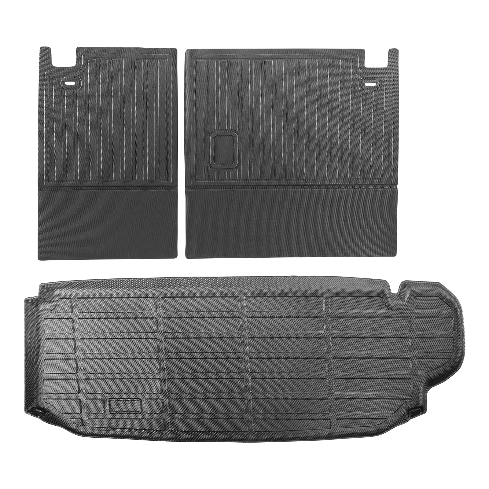 VEVOR Cargo Mats Compatible with Toyota Kluger & Highlander 2020-2024, Custom Fit TPE Cargo Liner Set for SUVs, Trunk and Rear B
