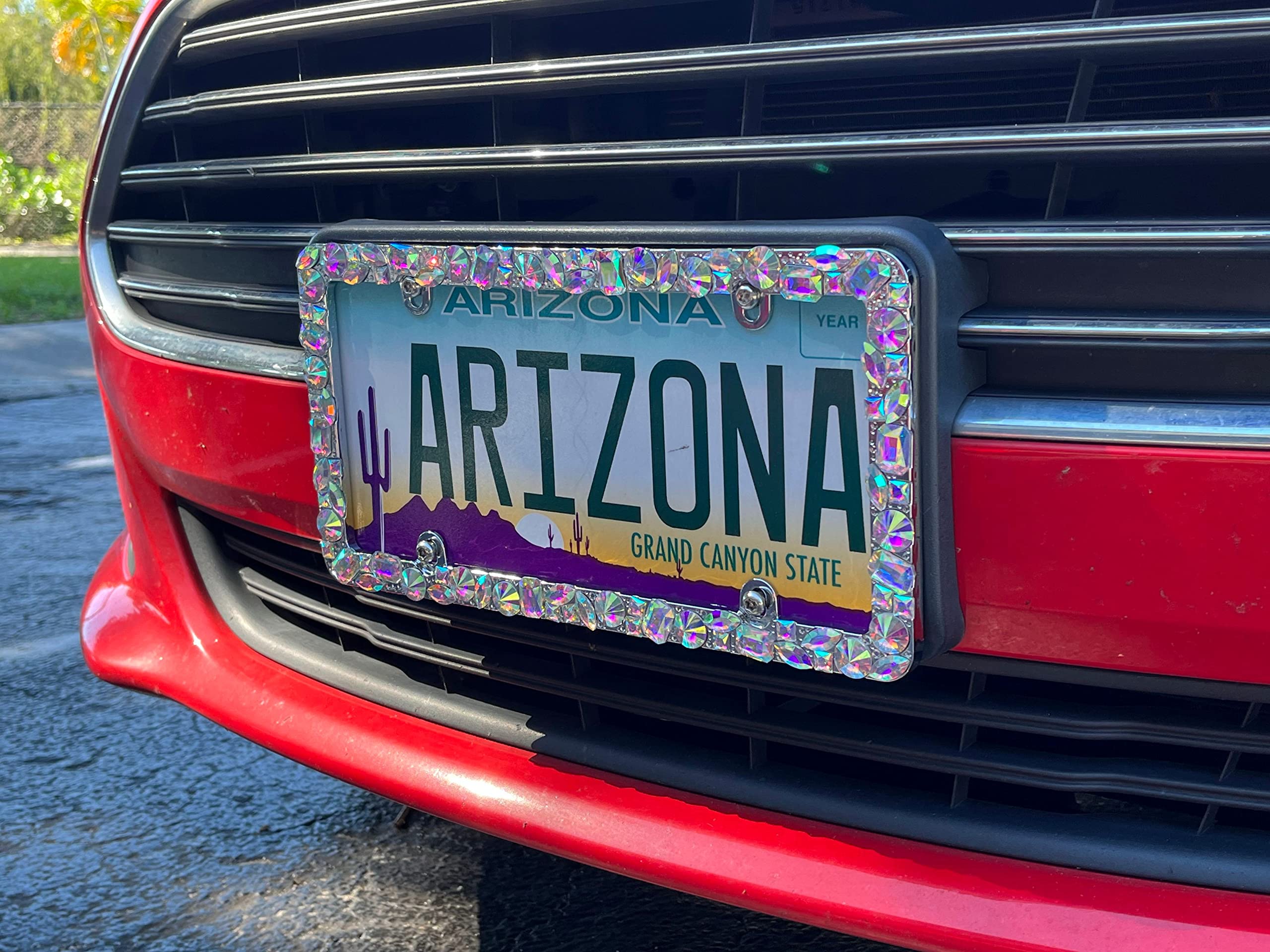 Cruiser Accessories License Plate Frame - Chrome Plastic, Model 16130, Color Dazzle