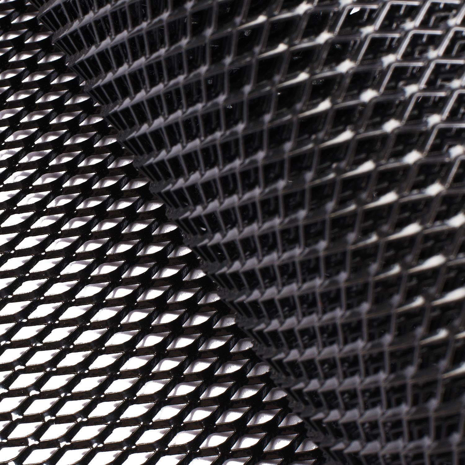 AggAuto Aluminum Car Grill Mesh Insert, 40"x13", Black, 6x12mm Rhombic Holes, Multifunctional Automotive Grille Bumper Accessory
