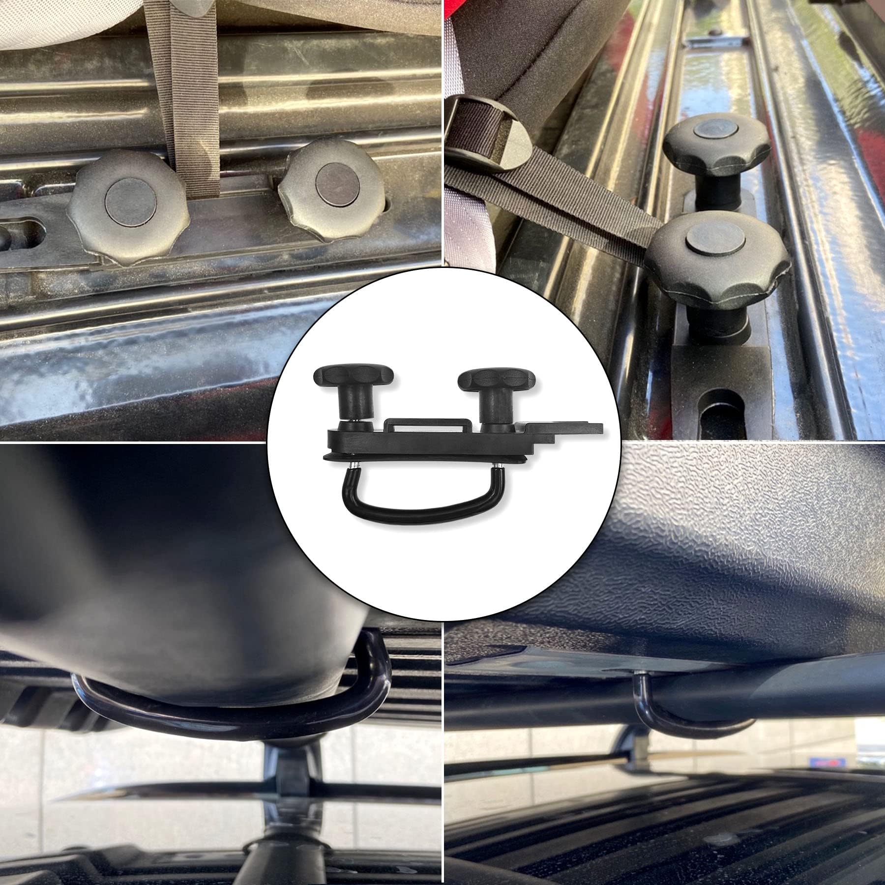 Universal Roof Box U-Bolt Clamps Cargo Carrier Roof Rack Bracket Kit Van Mounting Fitting Kit 85mm Internal Width 40mm Thick Lug