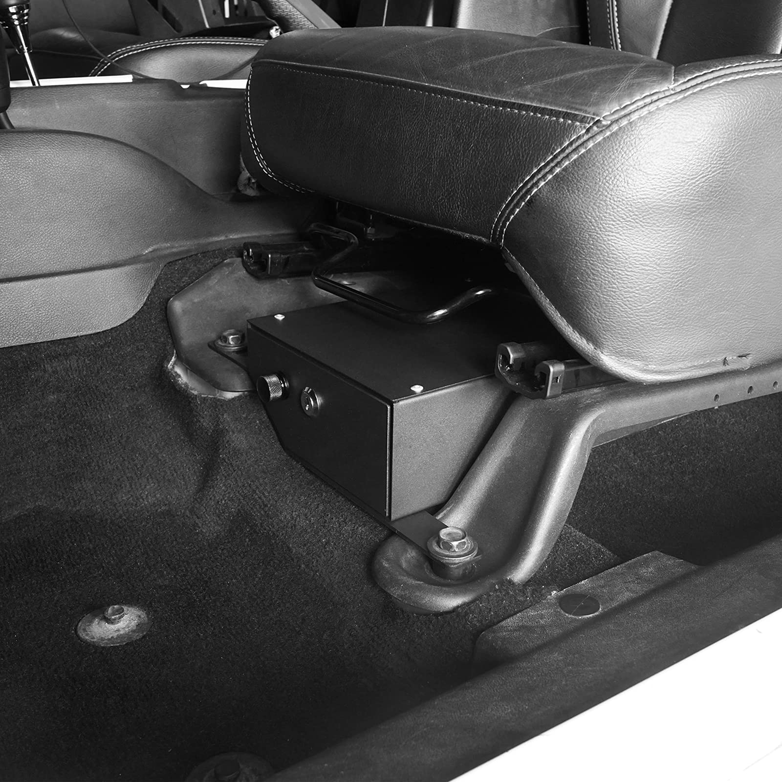 Hooke Road Jk Wrangler Under Seat Lock Box Security Locking Storage For Jeep Jk Wrangler 07-10 2-Door & 07-18 4-Door,Driver Side