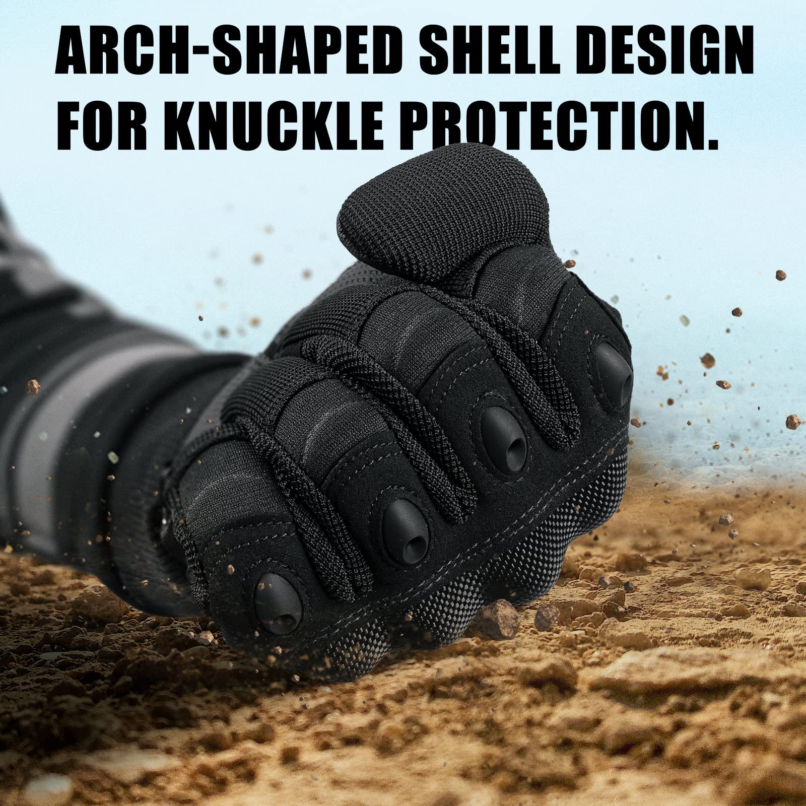 Cierto Motorcycle Gloves For Men And Women | Touch Screen Hard Knuckle Gloves | Breathable & Anti-Slip Gloves With Adjustable Wrist For Motorcycling/Atv/Motocross