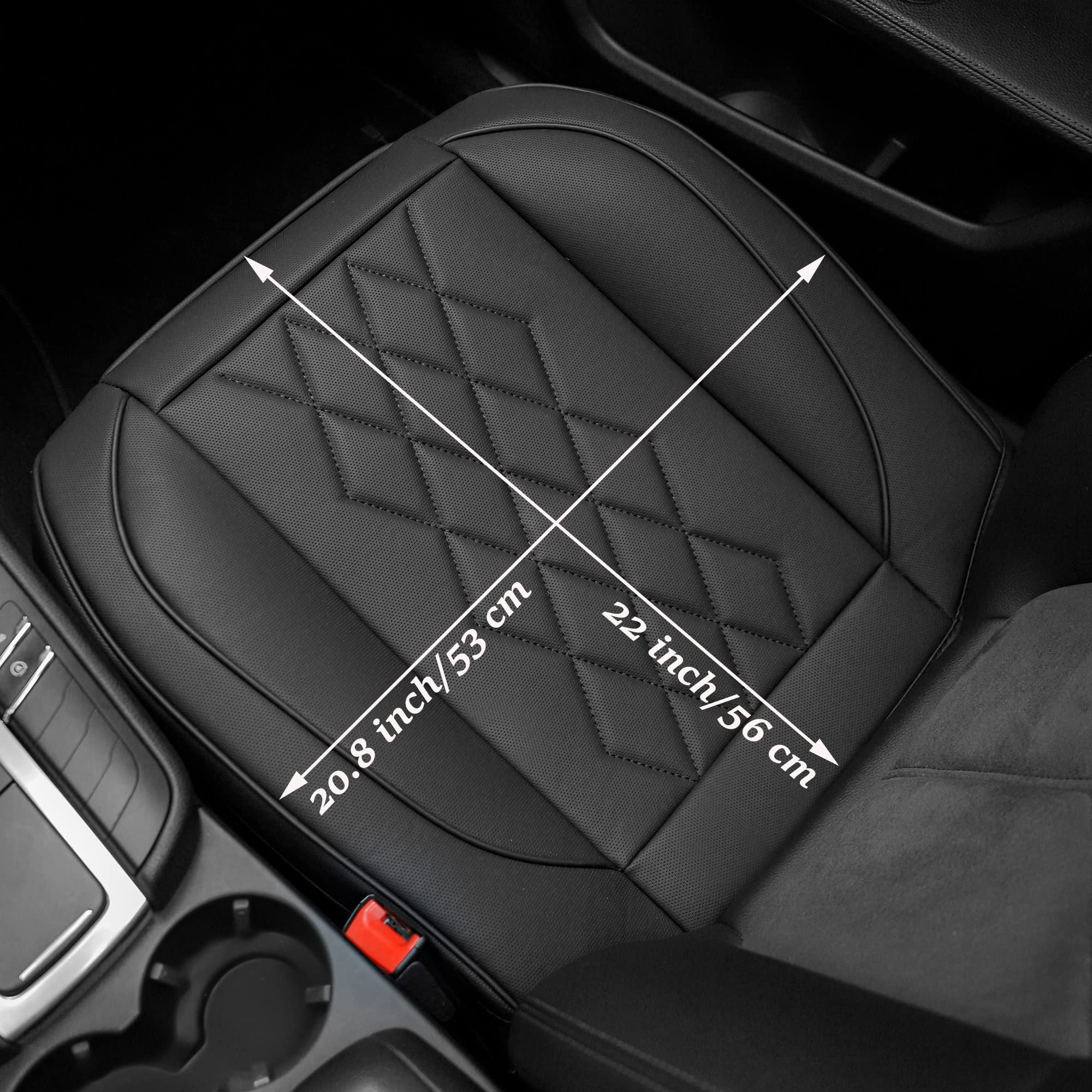 Jojobay Leather Car Seat Cover,Bottom Seat Covers For Cars,Front Seat Protector,Fit For 95% Of Vehicles - Padded,Anti-Slip,Premi
