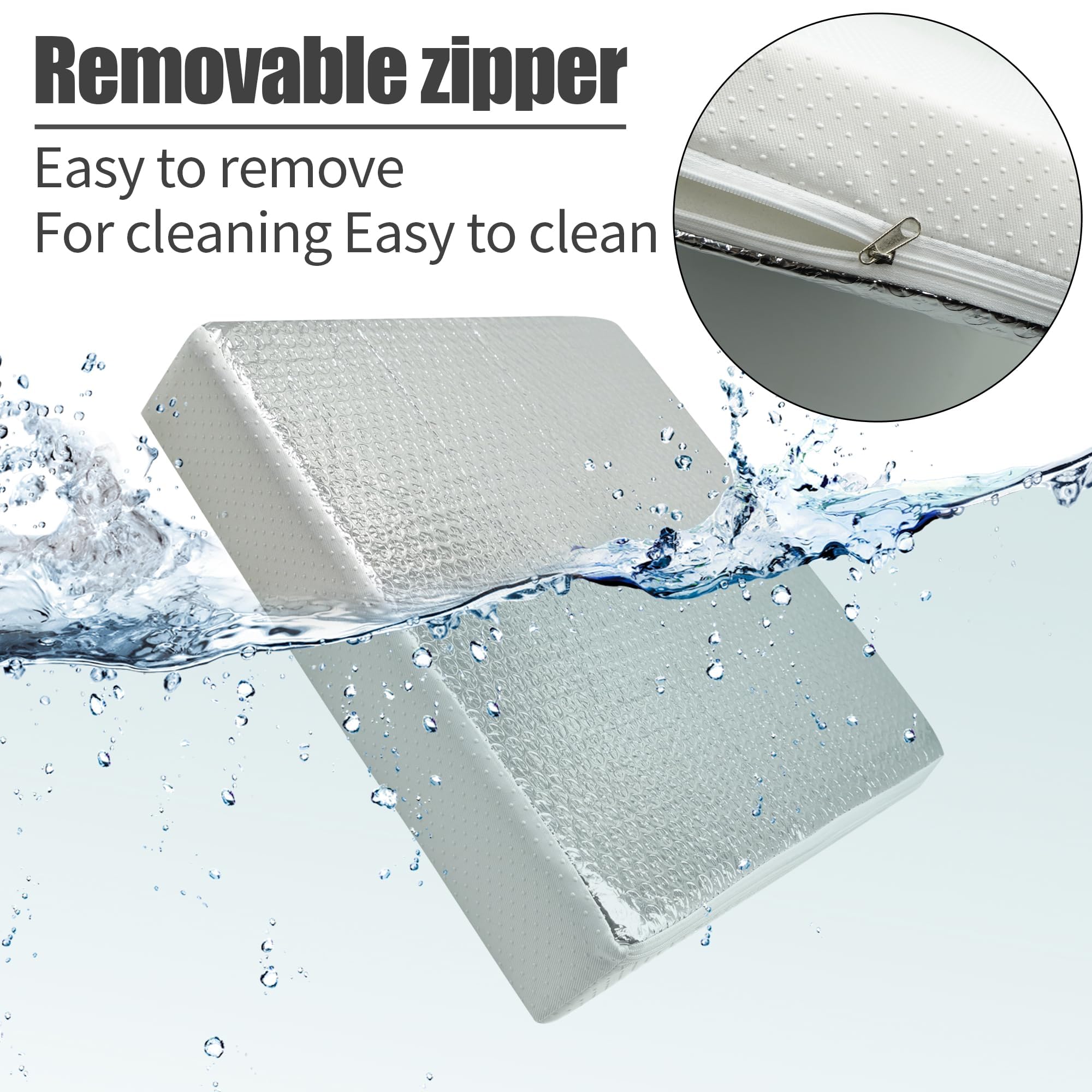 runfider 2PCS 14''x14''x3'' Universal RV Vent Insulator, RV Skylight Cover with Reflective Surface, Skylight Shade Energy Saving