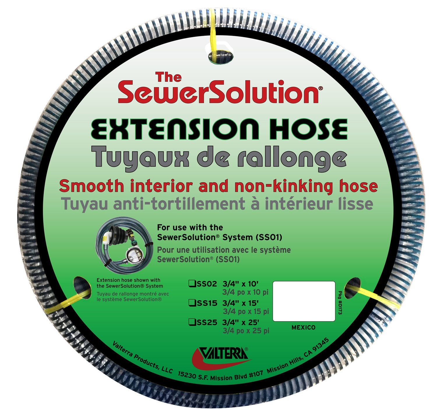 Valterra SS25 Extension Hose for SewerSolution System - 25