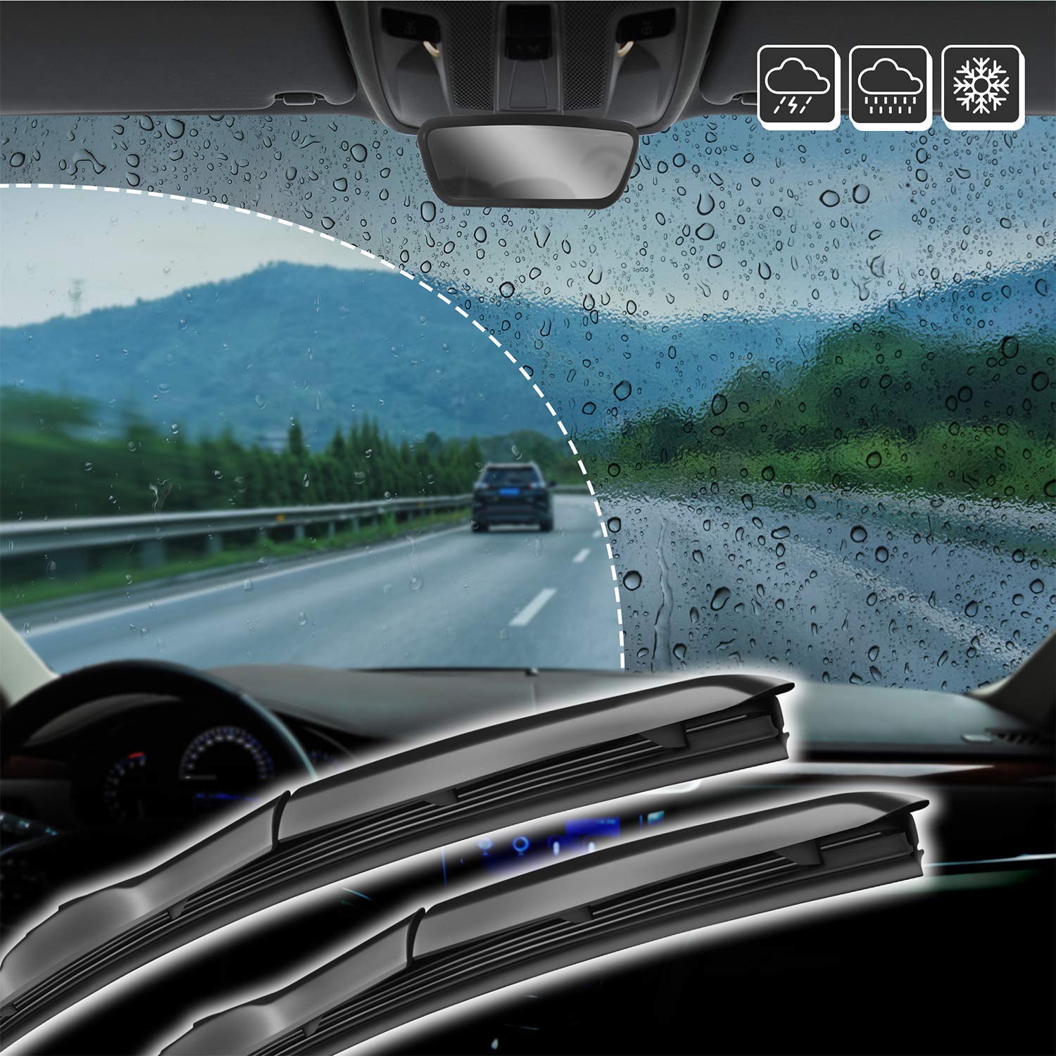 Ablewipe Windshield Wiper Baldes, 18 Front Window Wiper Blades Model: 18O13B (1 Piece)