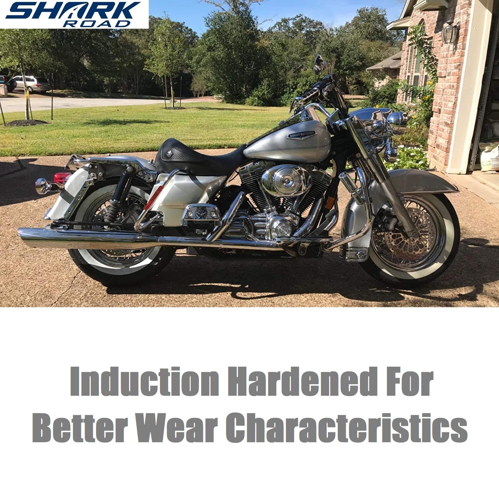 Sharkroad 1 Piece Rear Rotor For Harley Davidson Brake Parts Upgrade, Suit For Touring Sportster Softail Dyna 11.5'' Rear Brake