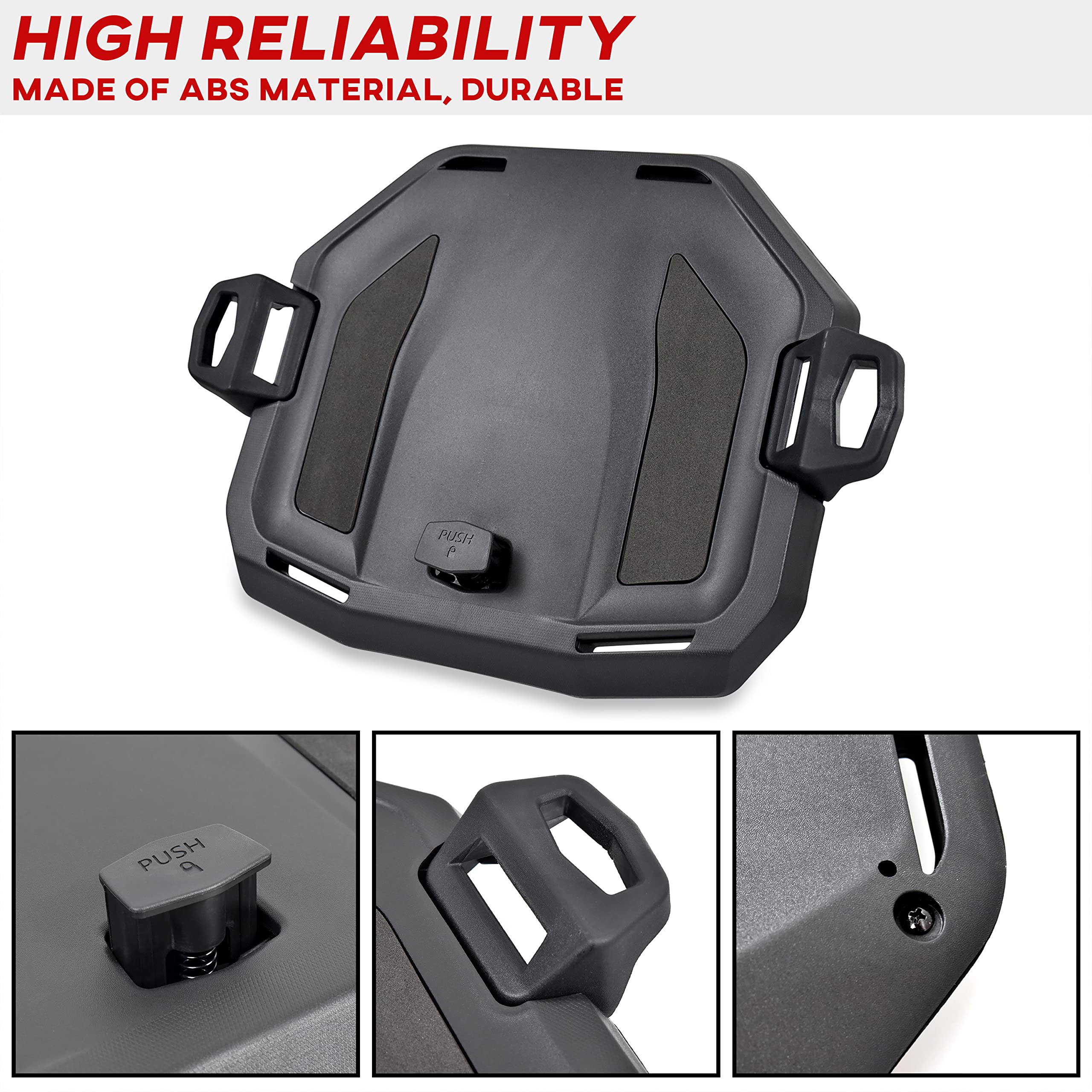 SAUTVS Rear Rack Kit for Can-Am Ryker 600/900 Sport & Rally Edition - Black, Model ZP-YJ-030603-092
