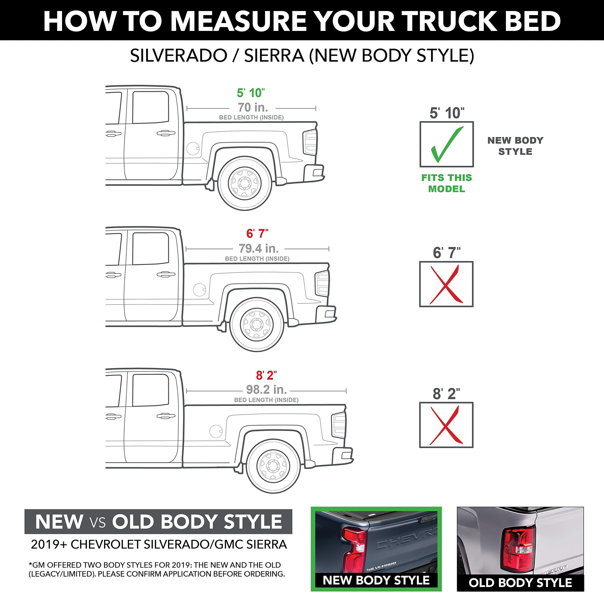 Gator Etx Soft Roll Up Truck Bed Tonneau Cover | 137245 | Fits 2019 - 2025 Chevy/Gmc Silverado/Sierra, Works W/ Multipro/Flex Ta