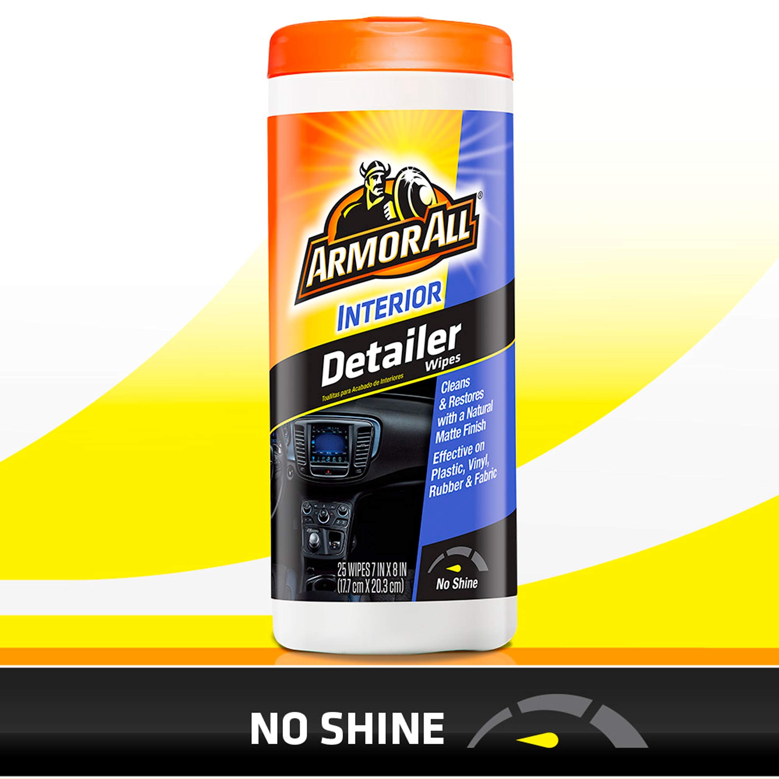 Armor All Car Protectant Wipes, Car Interior Cleaning Wipes For Cars, Trucks & Motorcycles, 25 Count Each, 150 Wipes Total (Pack