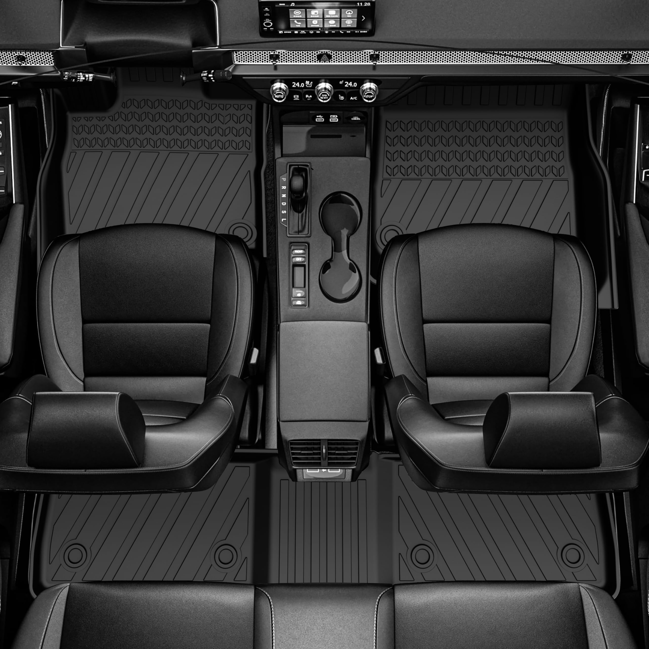 TTX LIGHTING Floor Mats & Cargo Liner for Acura RDX 2019-2024 2025 - Custom Fit Floor Mats and Trunk Mat - All Weather Car Mats