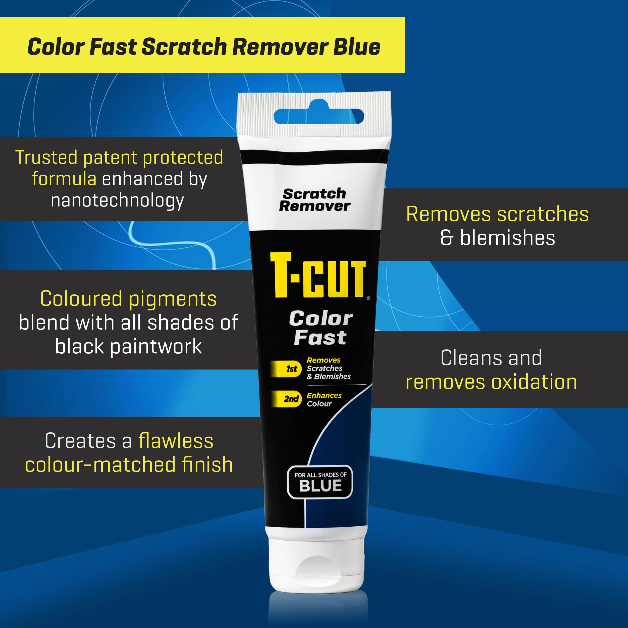 Car Gods T-Cut Color Fast Scratch Remover Wax Polish, Blue, 5.3 Oz, Model TETCSU150