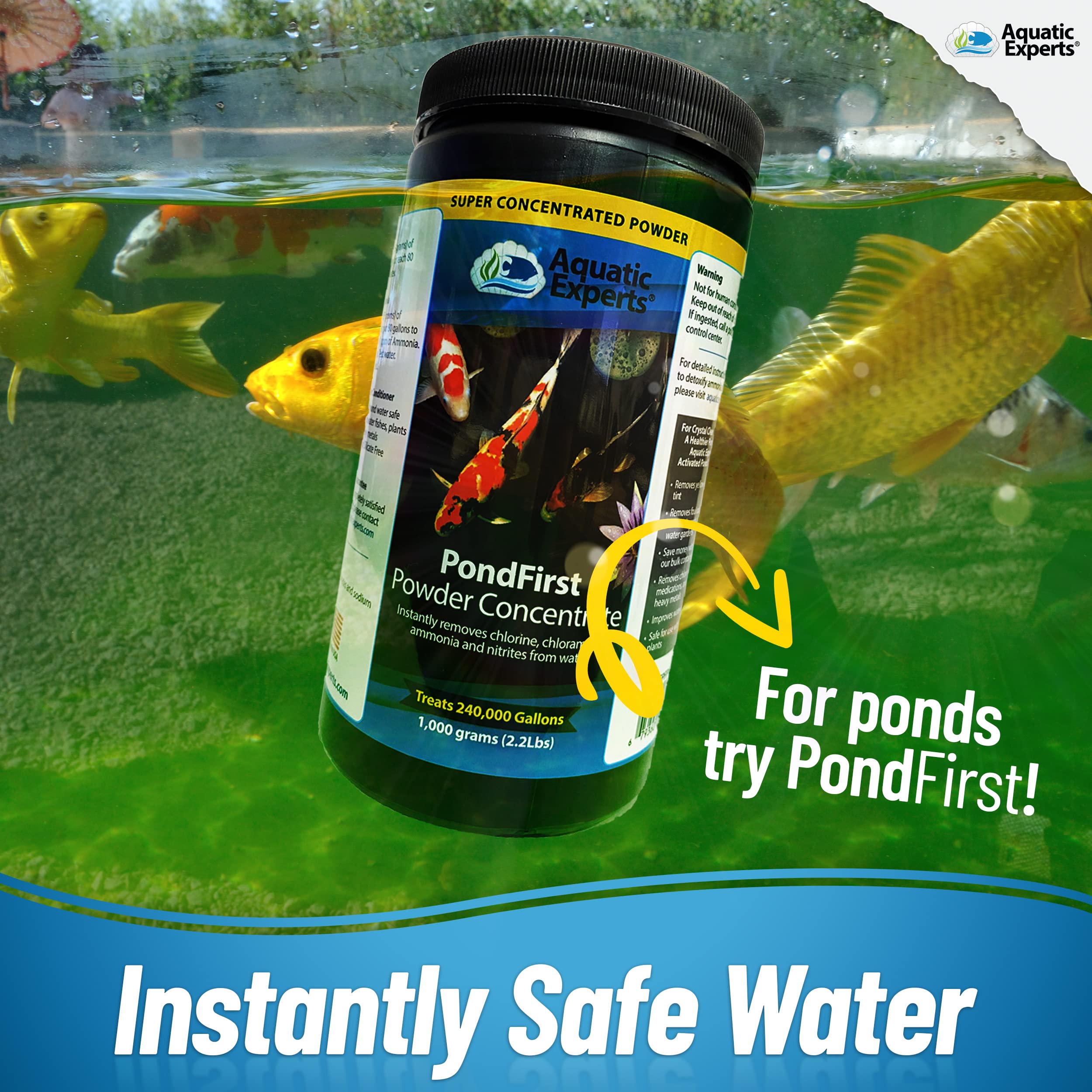 Aquatic Experts Tankfirst Complete Aquarium Water Conditioner - Fish Water Conditioner, Instantly Removes Chlorine, Chloramines,