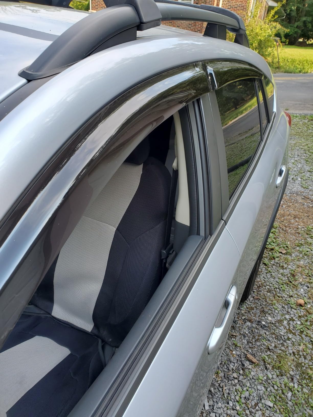 2019-2025 Tape-On Side Window Visor Deflectors For Subaru Ascent Premium Onyx Limited 2020 2021 2022 2023 Smoke Tinted Rain Guar
