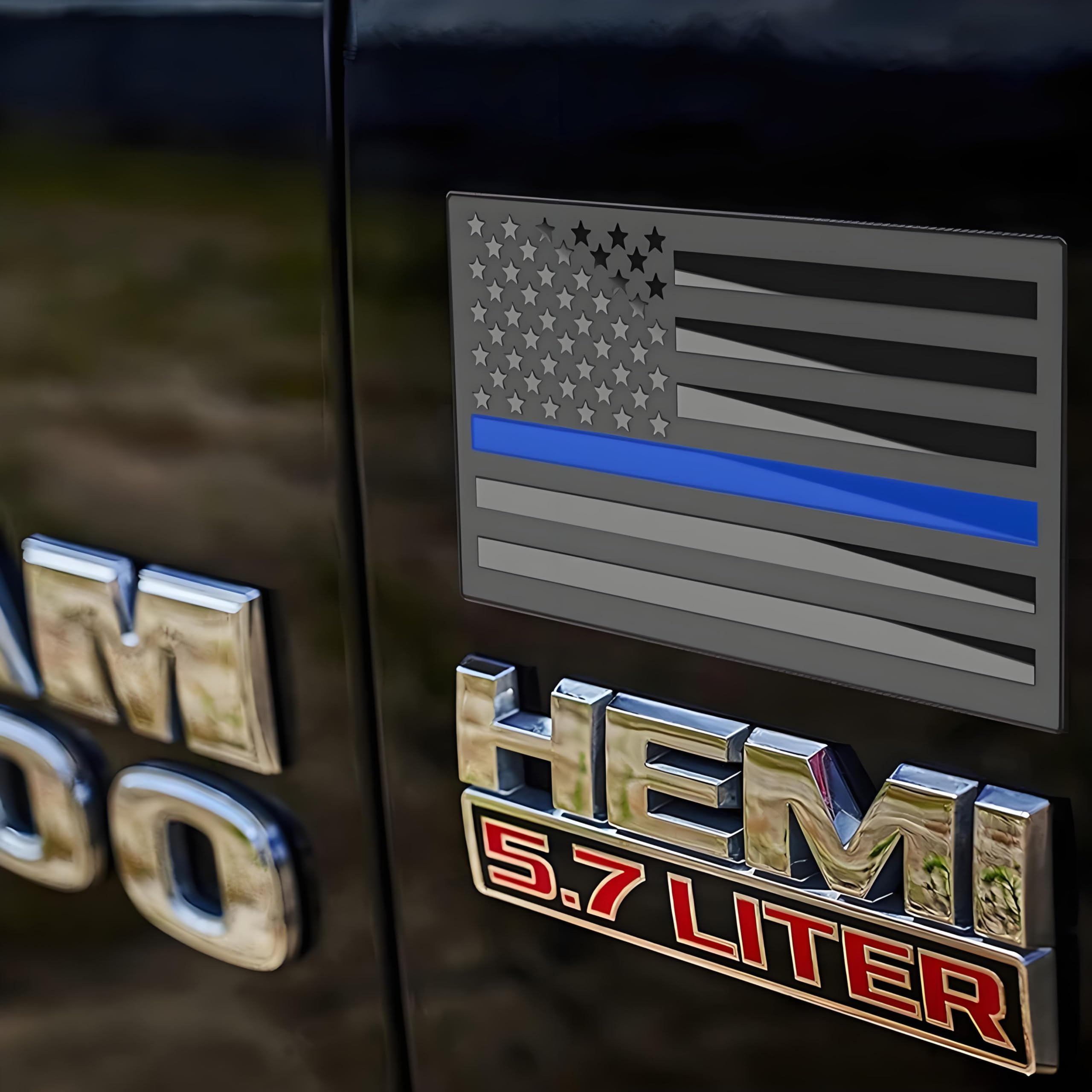 3 Pack Aluminium American Flag Emblem Deca For Cars & Trucks, 5 X 3 Inch American Usa Flag Decal Sticker,Support Usa Police And