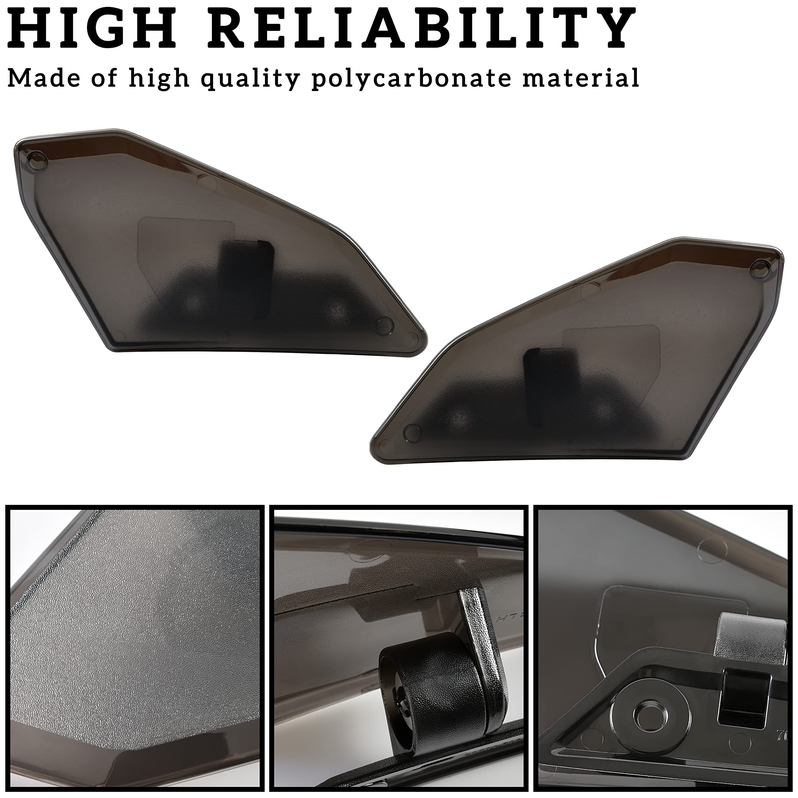 SAUTVS Adjustable Side Air Deflectors for Can Am Spyder RT 2020-2024, Windshield Wings, Plastic, 2PCS, Model ZP-YJ-030611-