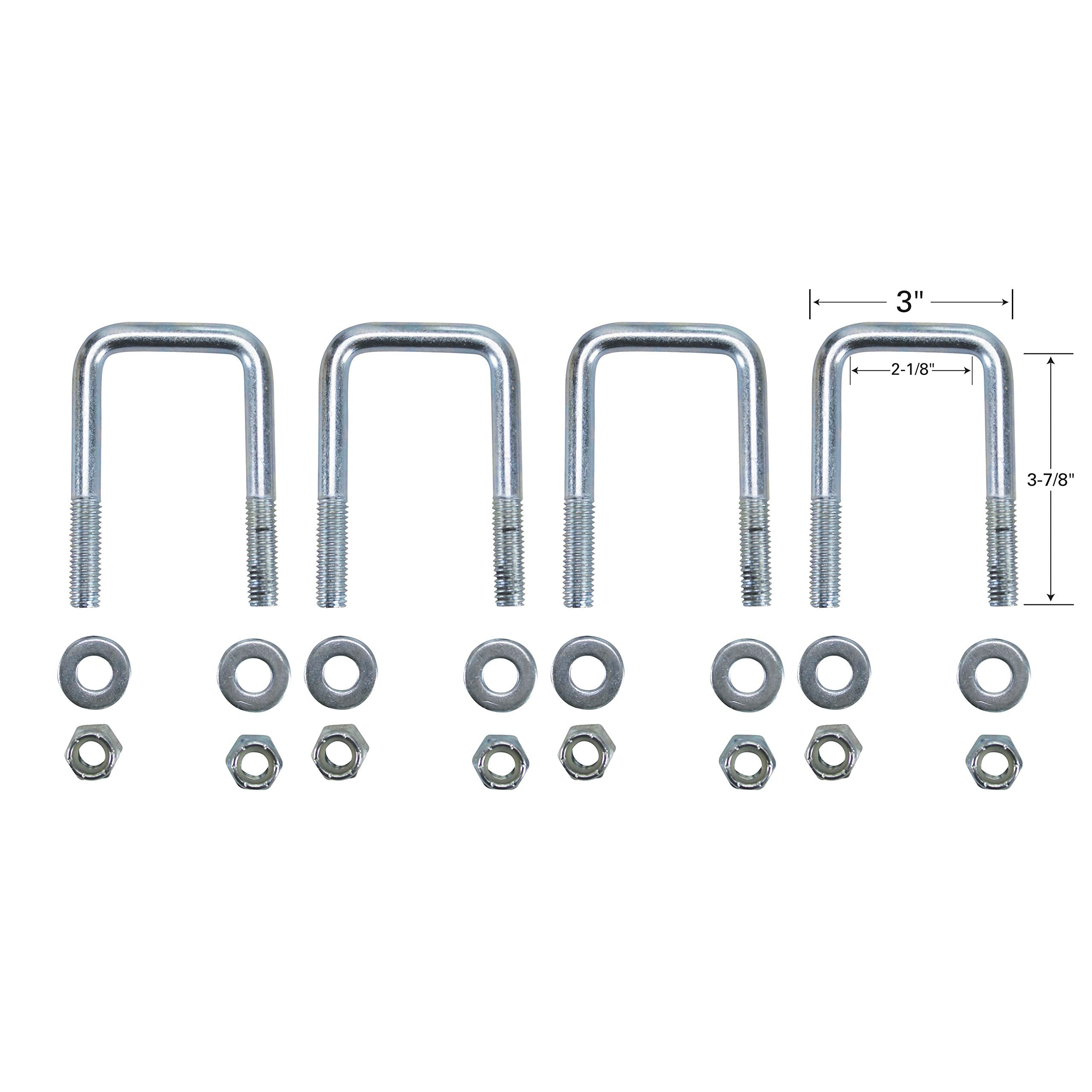 Extreme Max Heavy-Duty Pontoon Trailer Guide-Ons, Fits 2" Frames, SILVER, Model 3005.3783