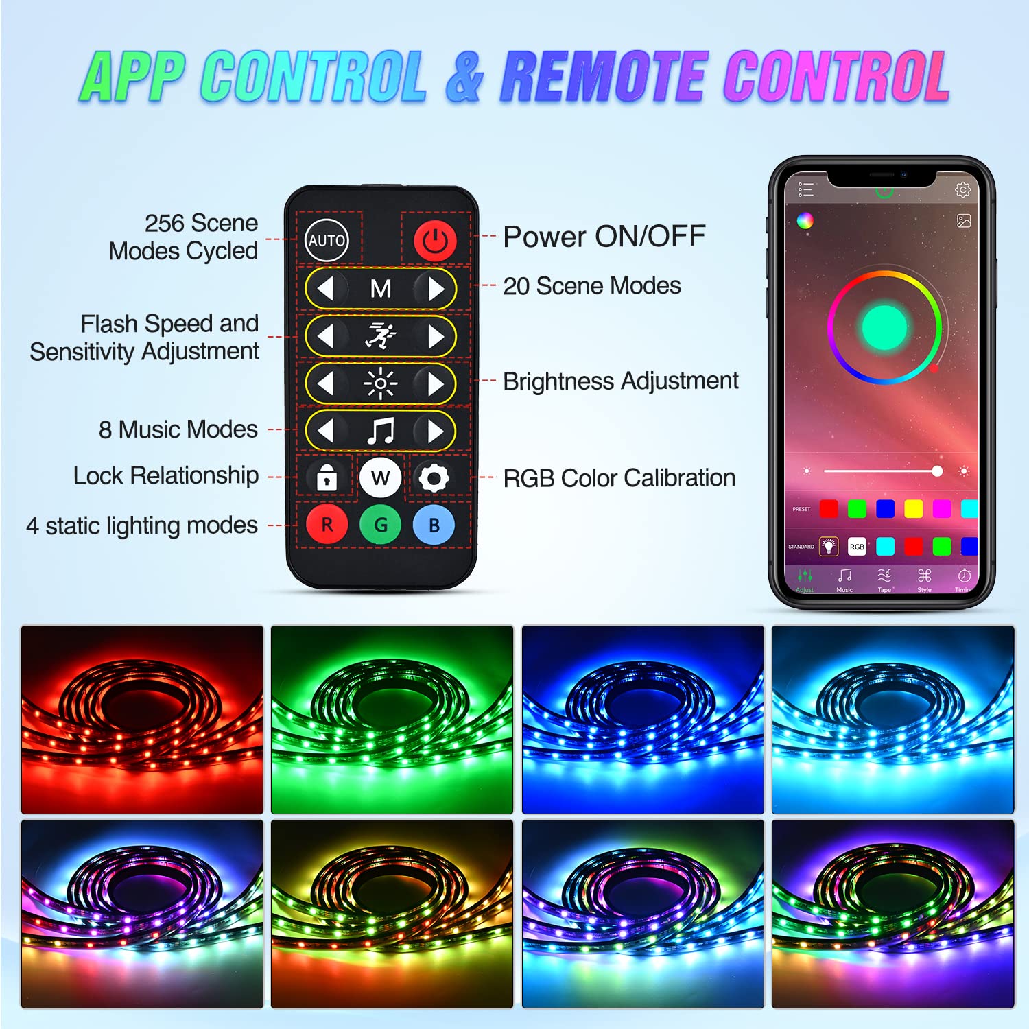 Nilight Truck Bed Light Strip Rgb-Ic Led Lights For Truck Bed Pickup Multi Dream Color Diy Music Synchronous With App And Rf Rem