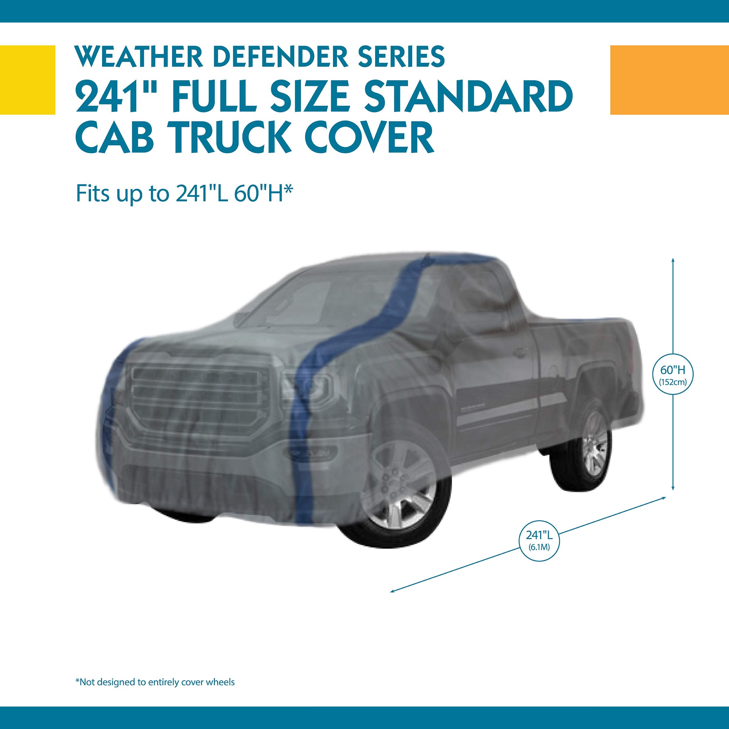 Duck Covers Weather Defender Pickup Truck Cover, Fits Standard Bed LWB Trucks up to 20 ft. 1 in. L