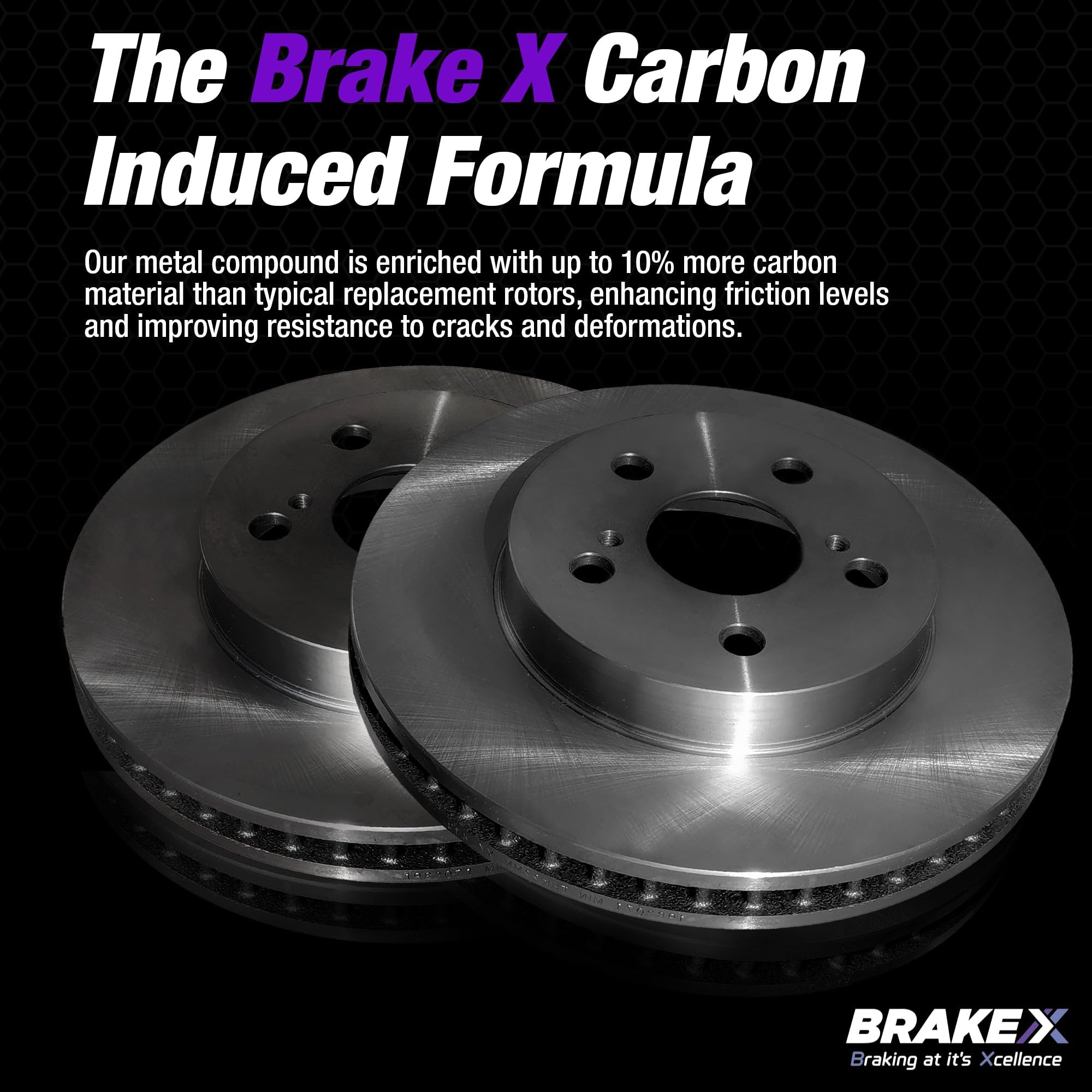 Brake X Front And Rear Brake Pads And Rotors Kit Replacement For 2021-2022 Lexus Rx350L | Nyx Oe+ Rotors And Alpha Ceramic Brake