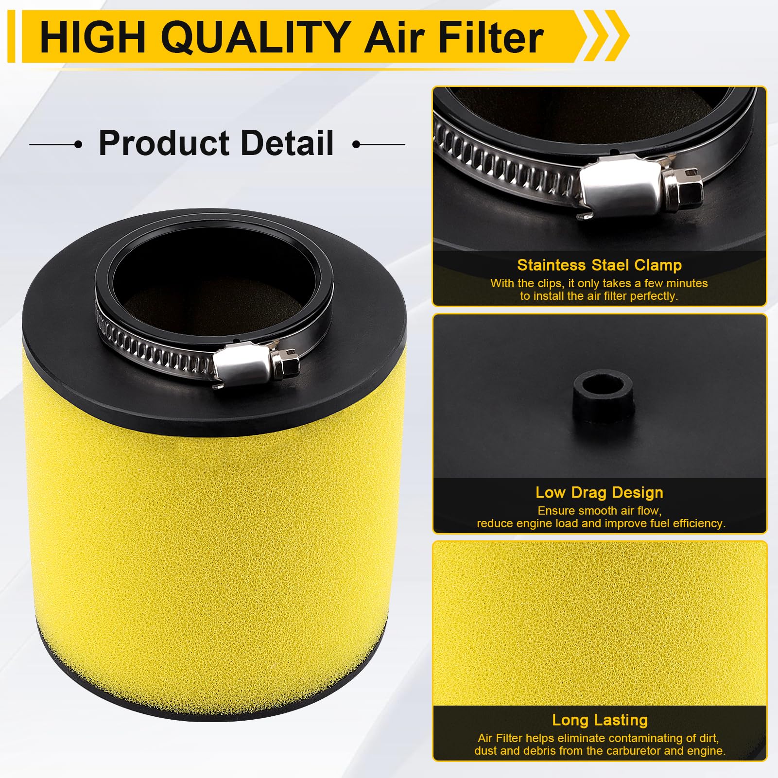 TRX 250 Air Filter Replacement for Honda Recon 250 TRX250 TRX250TE TRX250TM ATV Sportrax 250 TRX250EX TRX250X RECON 250 17254-HM