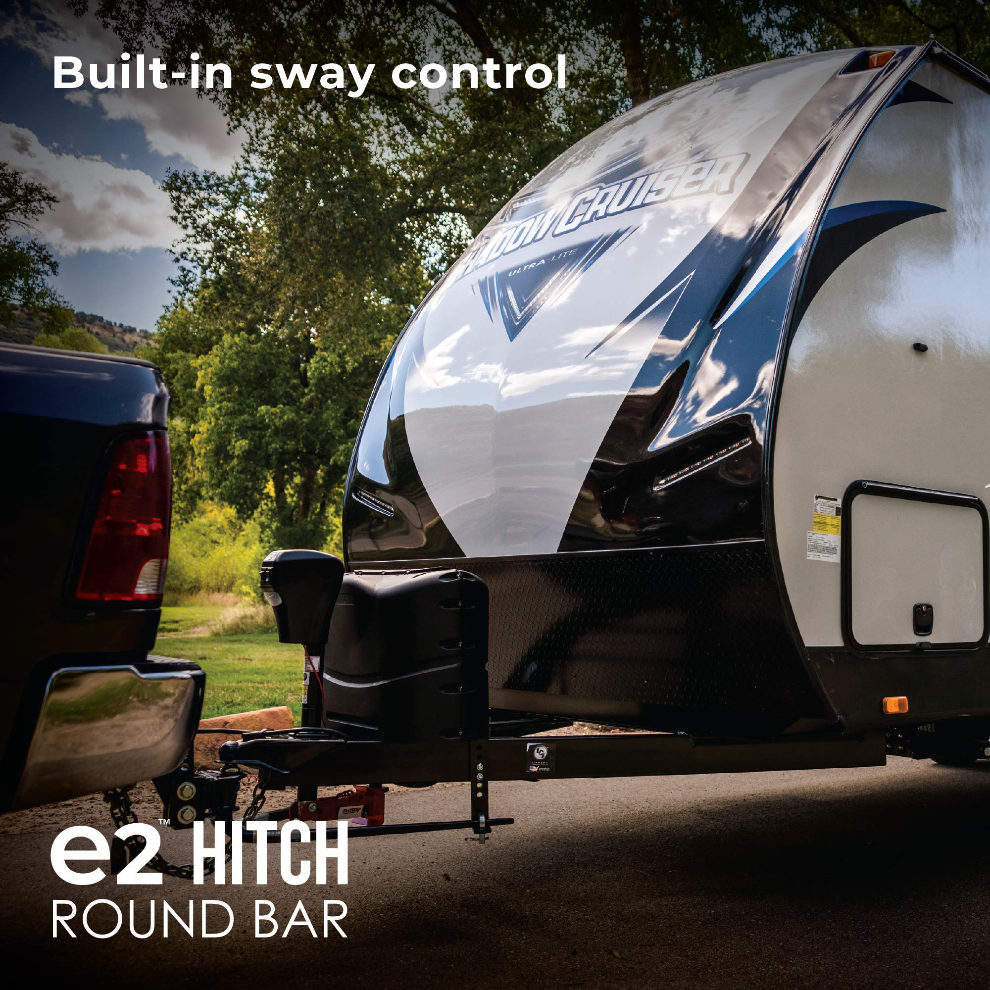 Fastway E2 2-Point Sway Control Round Bar Hitch, 94-00-1000, 10,000 Lbs Trailer Weight Rating, 1,000 Lbs Tongue Weight Rating, W